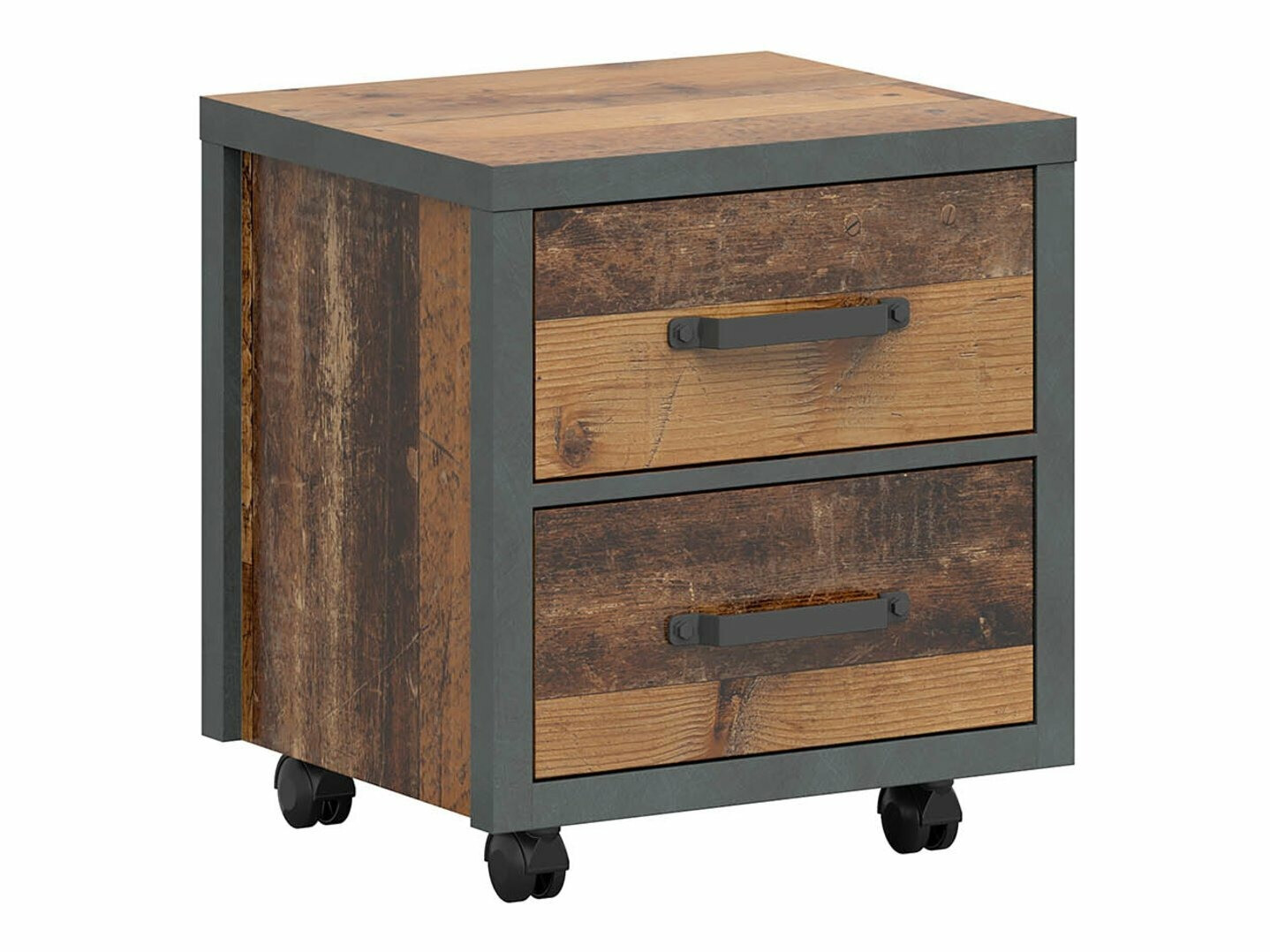 Noćni ormarić Belsera 103 (Smeđa + Matera siva)