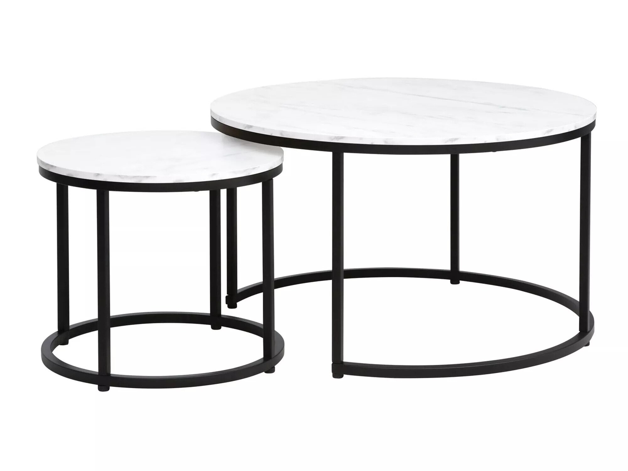 Set stočića za kafu Detroit 397 (Beli mermer)