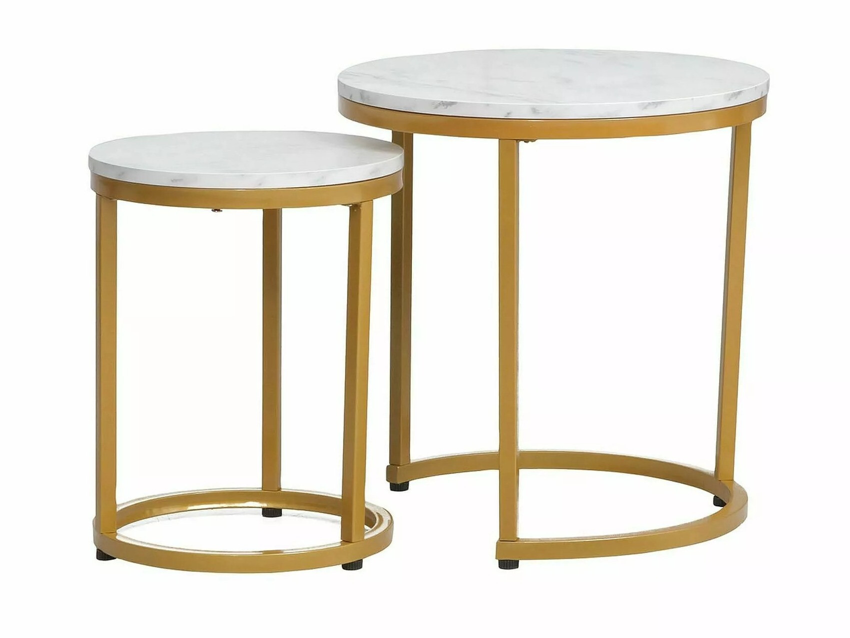 Set stočića za kafu Detroit 398 (Beli mermer)