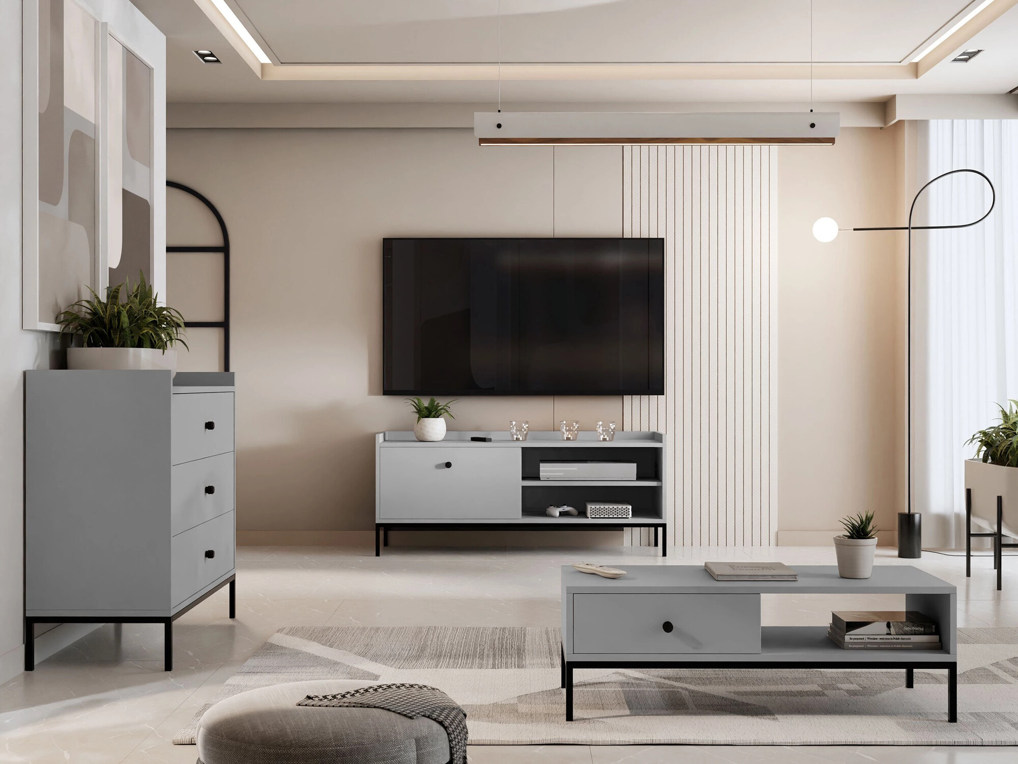 Komoda Comfivo Etmore 100 (Sivo)