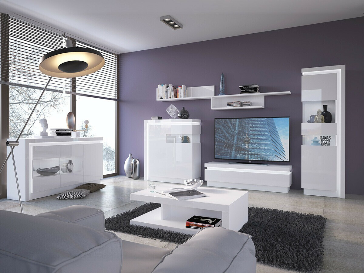 Ormarić Feldeli 104 (Belo + Sjajno belo)