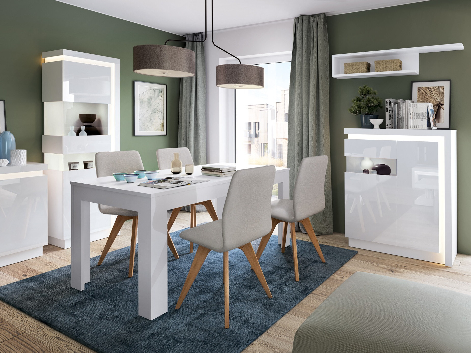 Ormarić Feldeli 112 (Belo + Sjajno belo)