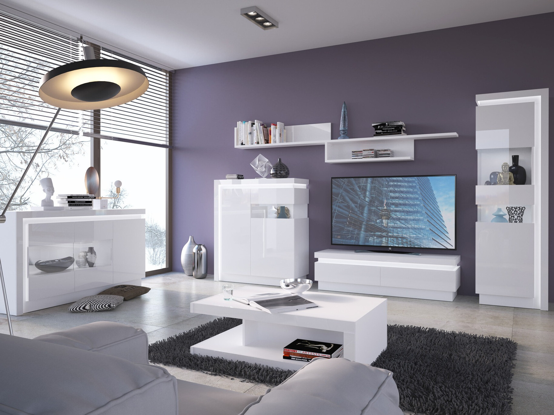 Ormarić Feldeli 112 (Belo + Sjajno belo)