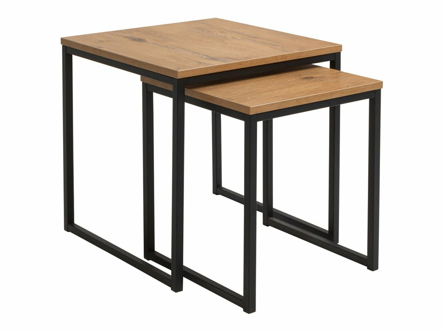 Set stočića za kafu Boston 256 (Lancelot hrast + Crno)