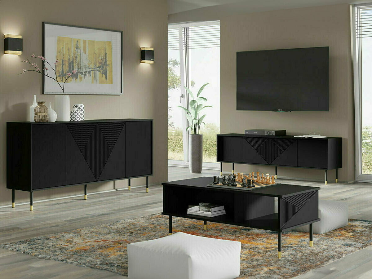 Set za dnevnu sobu Teopha 104 (Crno)