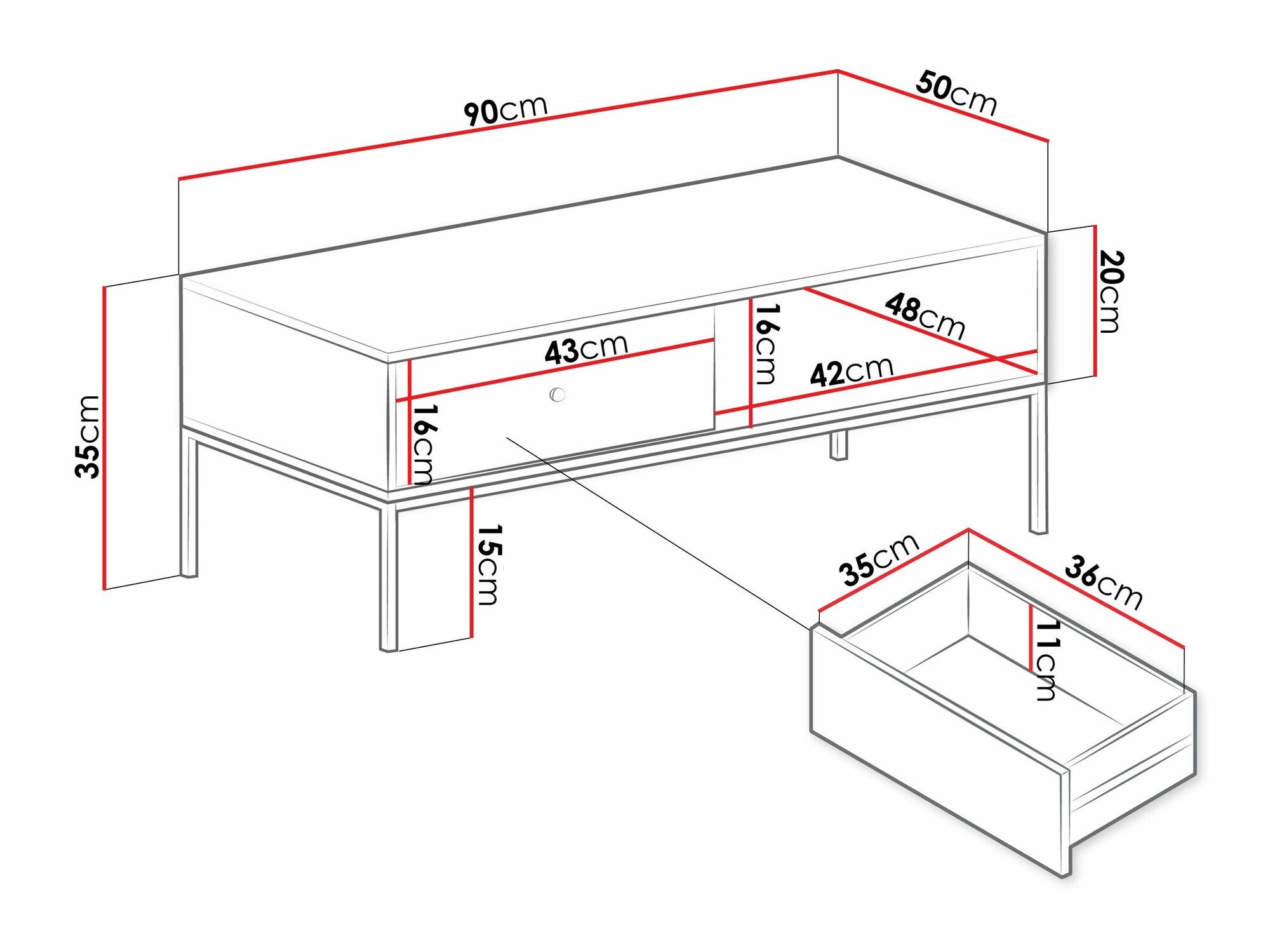 Stočić za kafu Comfivo Etmore 102 (Sivo)