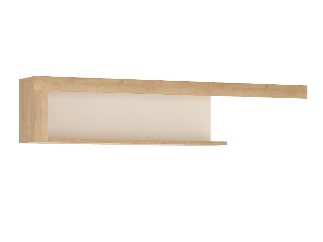 Zidna polica Feldeli 114 (Riviera hrast + Sjajno belo)
