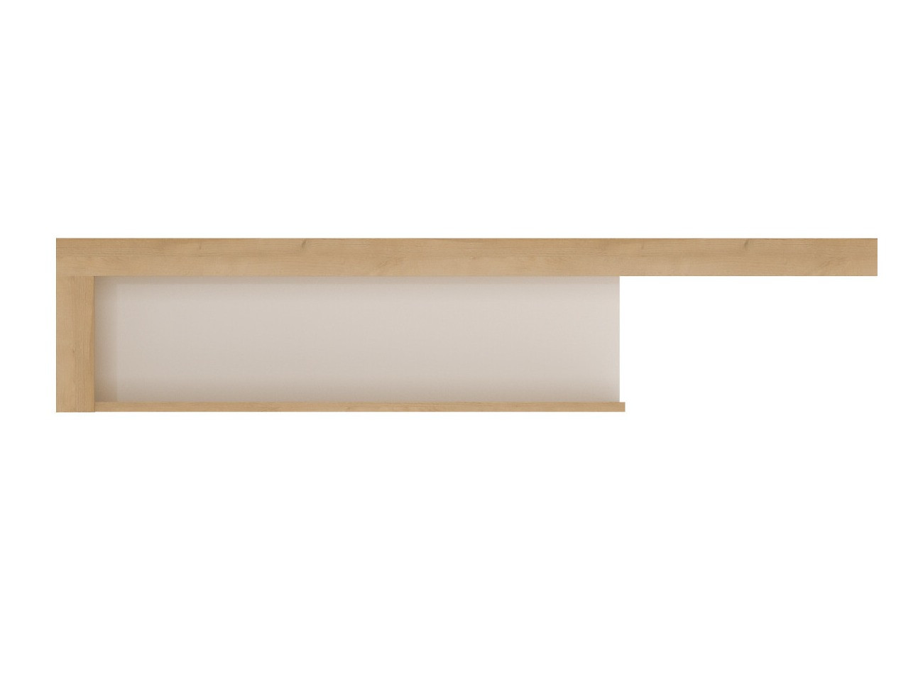 Zidna polica Feldeli 114 (Riviera hrast + Sjajno belo)