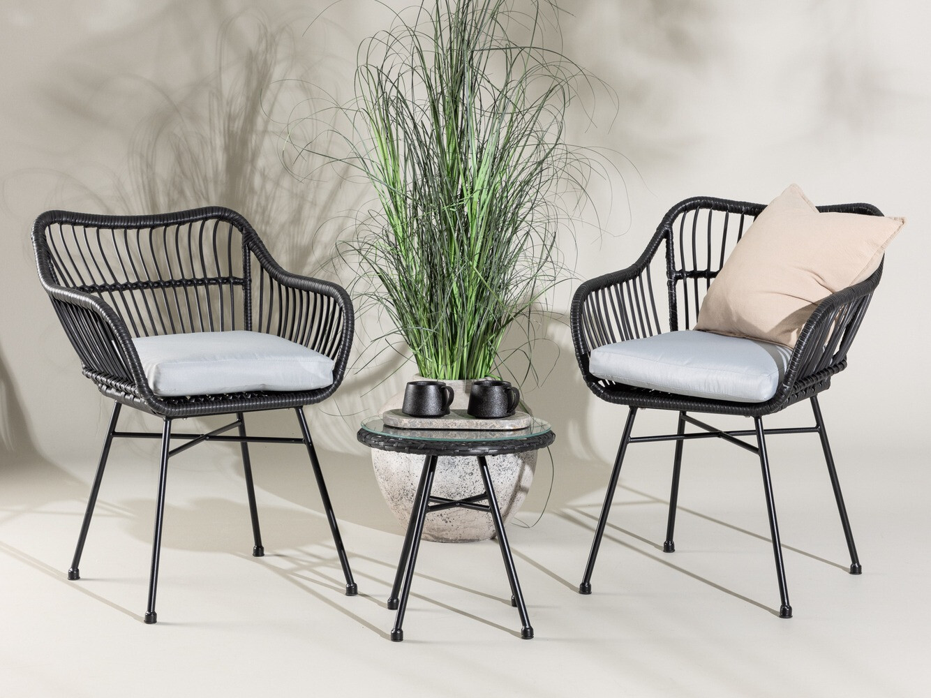 Set balkonskog nameštaja Dallas 3117 (Crno)