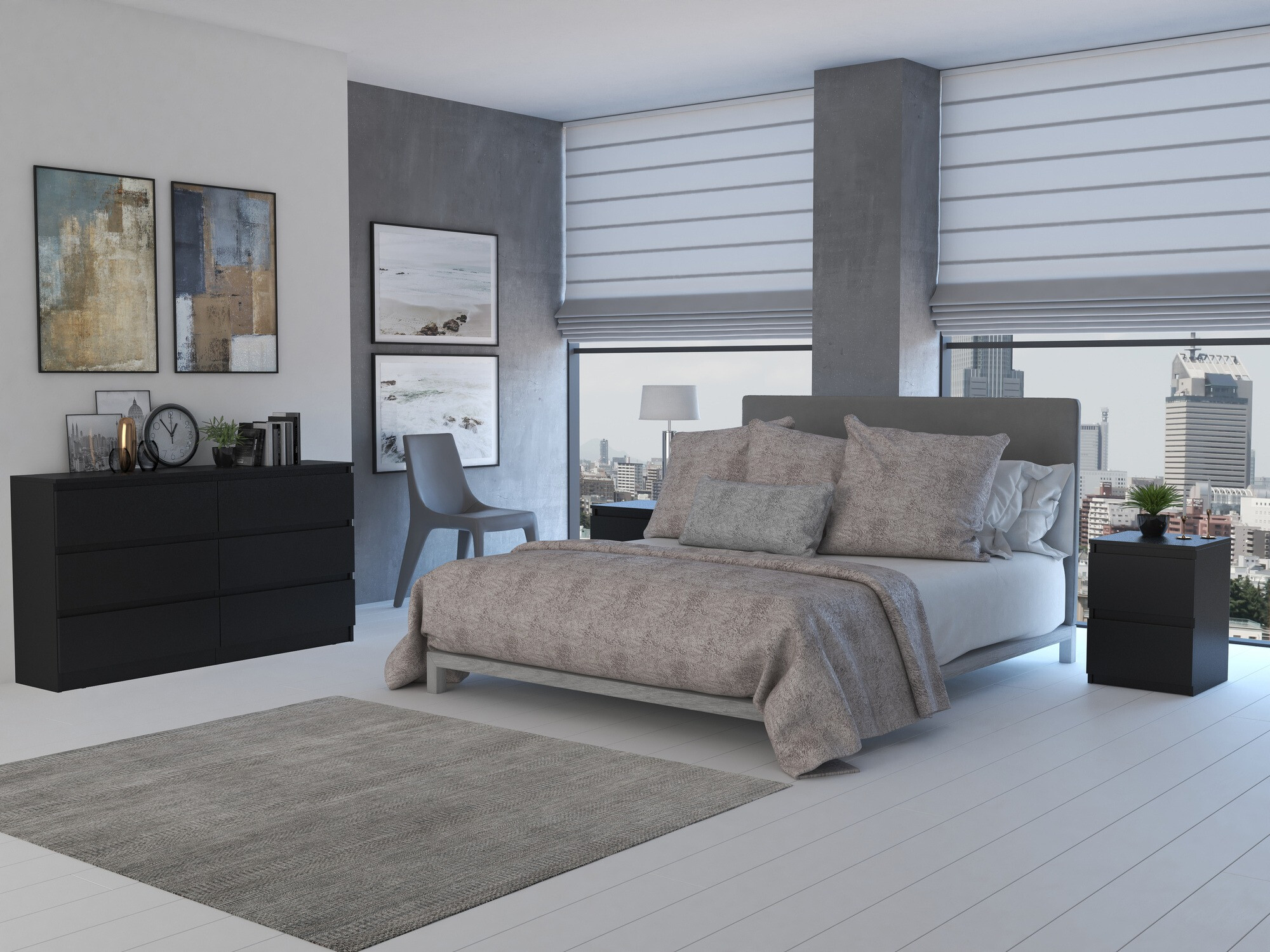 Komoda Elbvelu 102 (Crno)