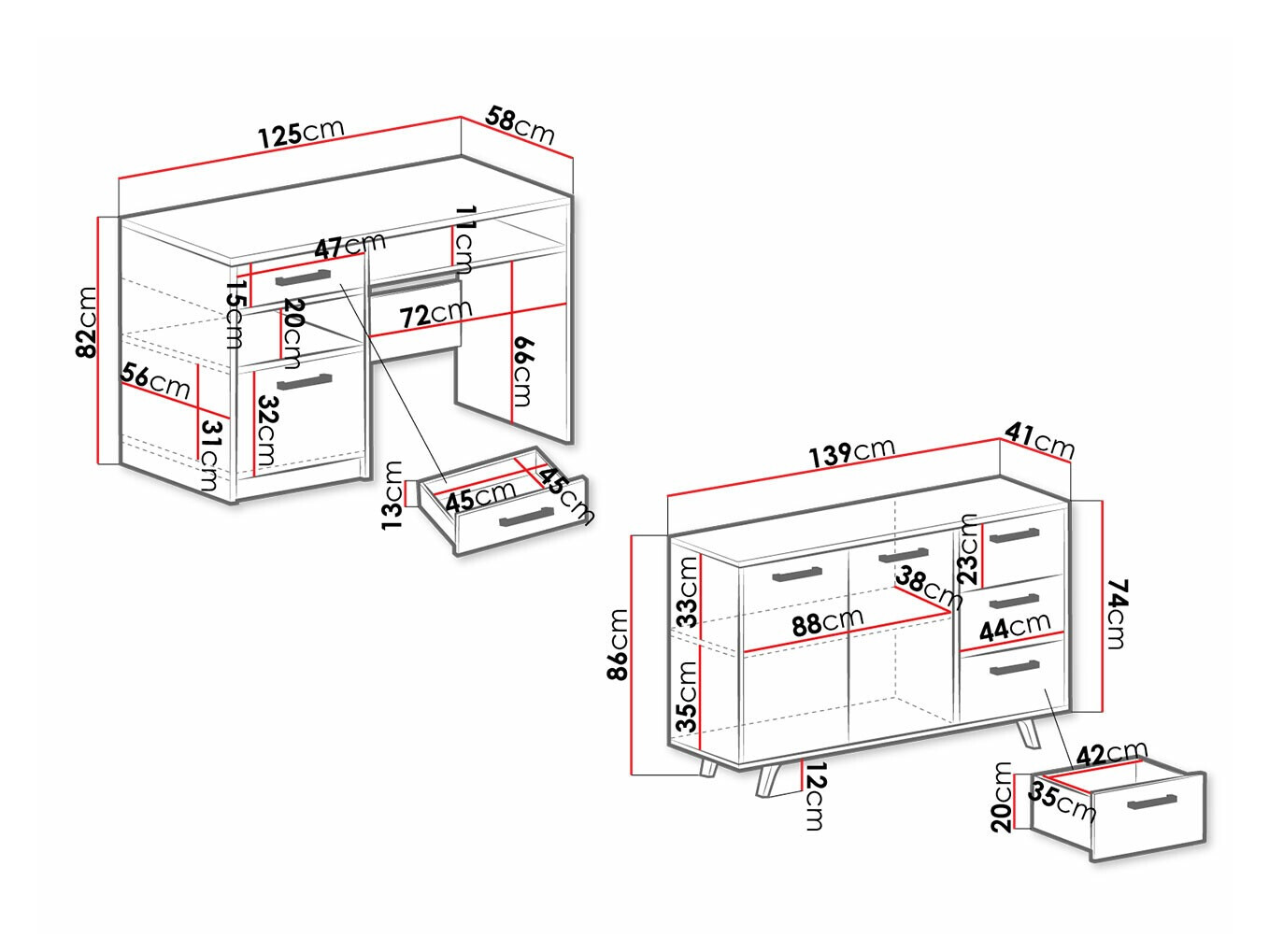 Set nameštaja Dortivu 149 (Zelena)