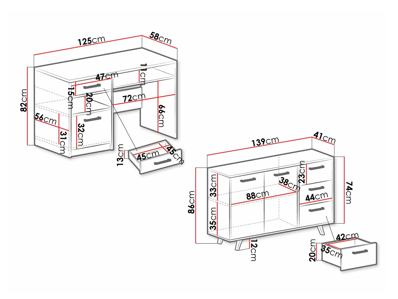 Set nameštaja Rosa (Ljubičasta)