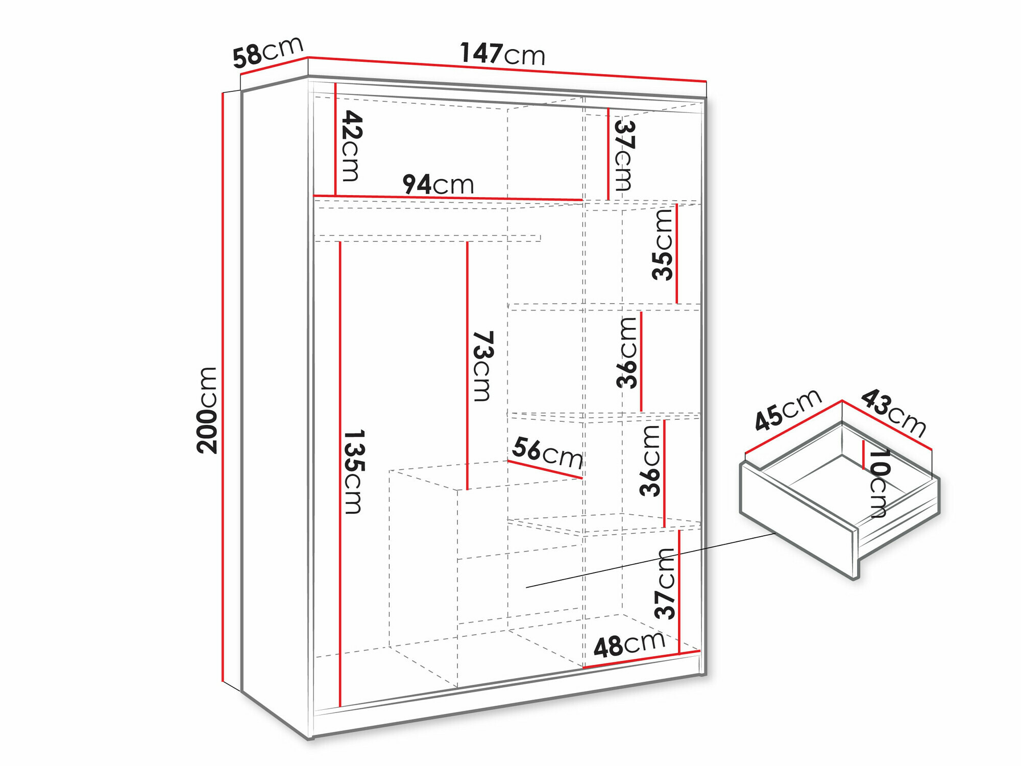 Ormar Dortivu 153 (Vellington hrast)
