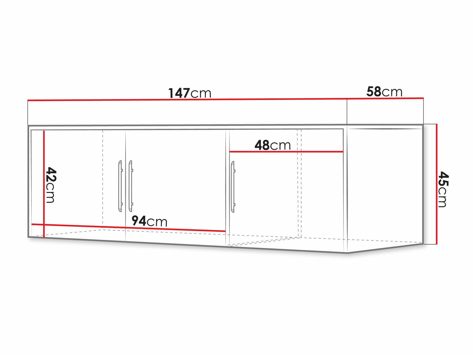 Ormarić Dortivu 152 (Belo)