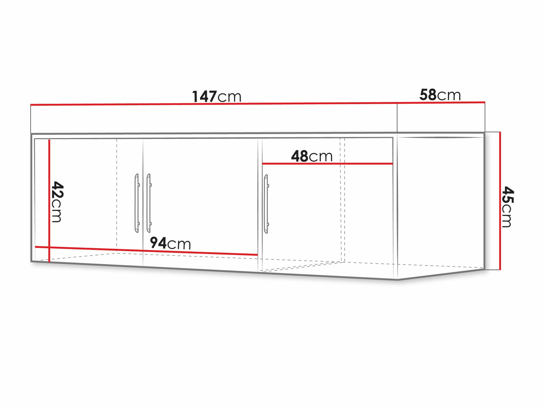 Ormarić Dortivu 152 (Graphite)