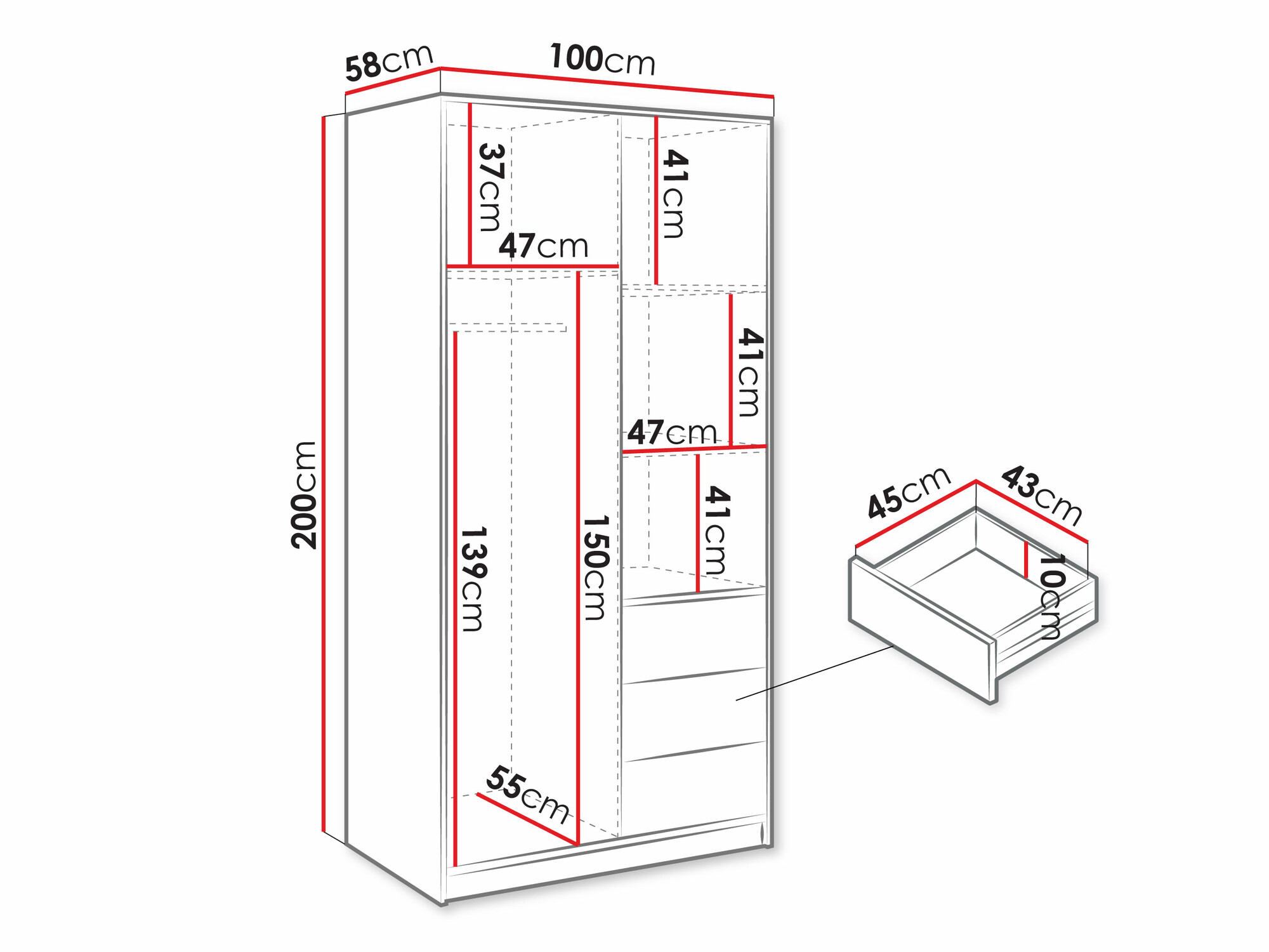 Ormar Collis (Hrast Votan + Crno)
