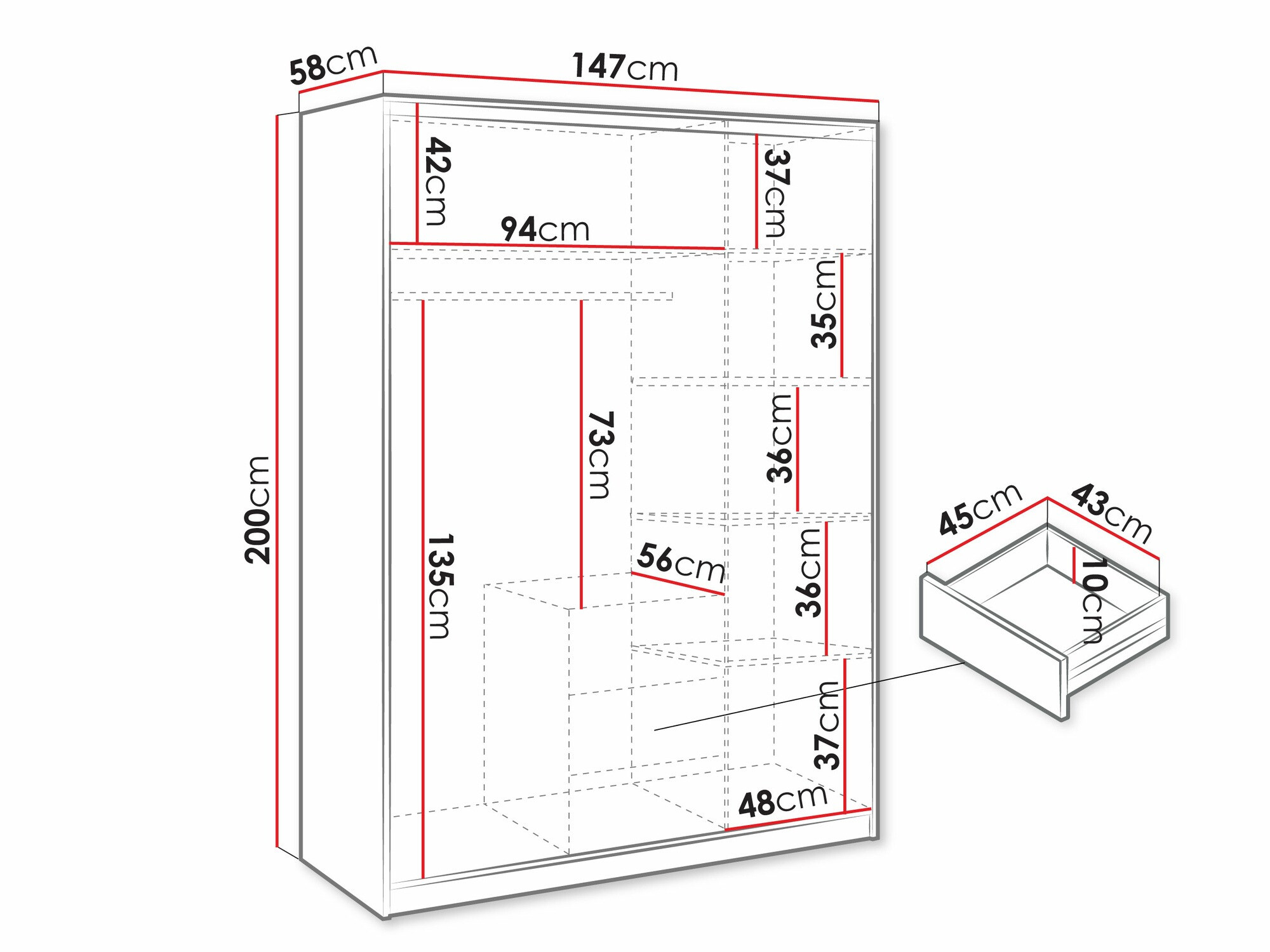 Ormar Dortivu 153 (Ljubičasta)
