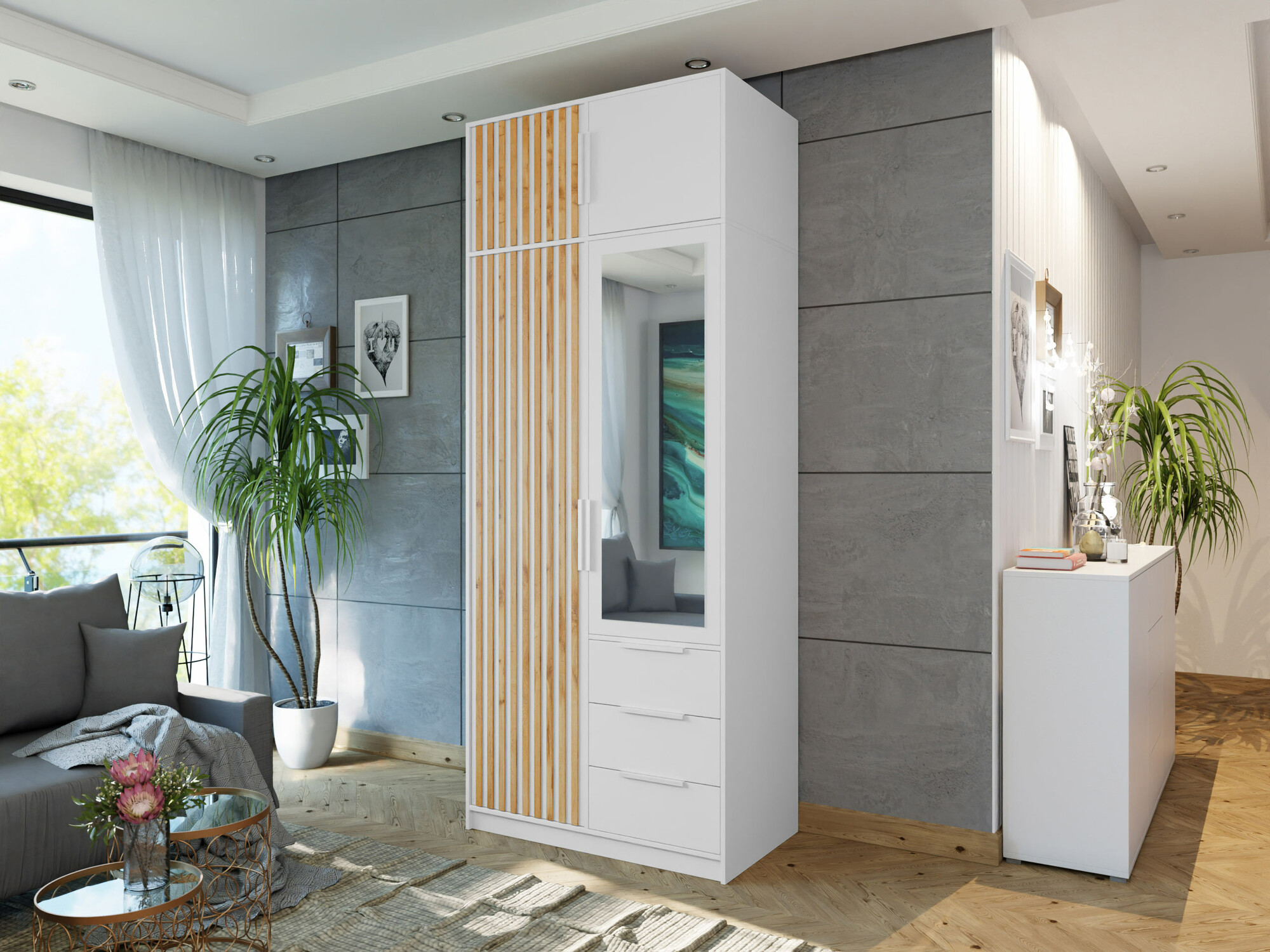 Ormar Enolevo 104 (Belo + Hrast Votan)