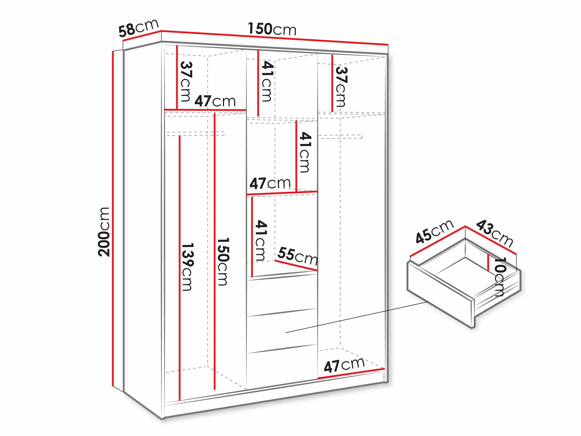 Ormar Enolevo 106 (Hrast Votan + Crno)