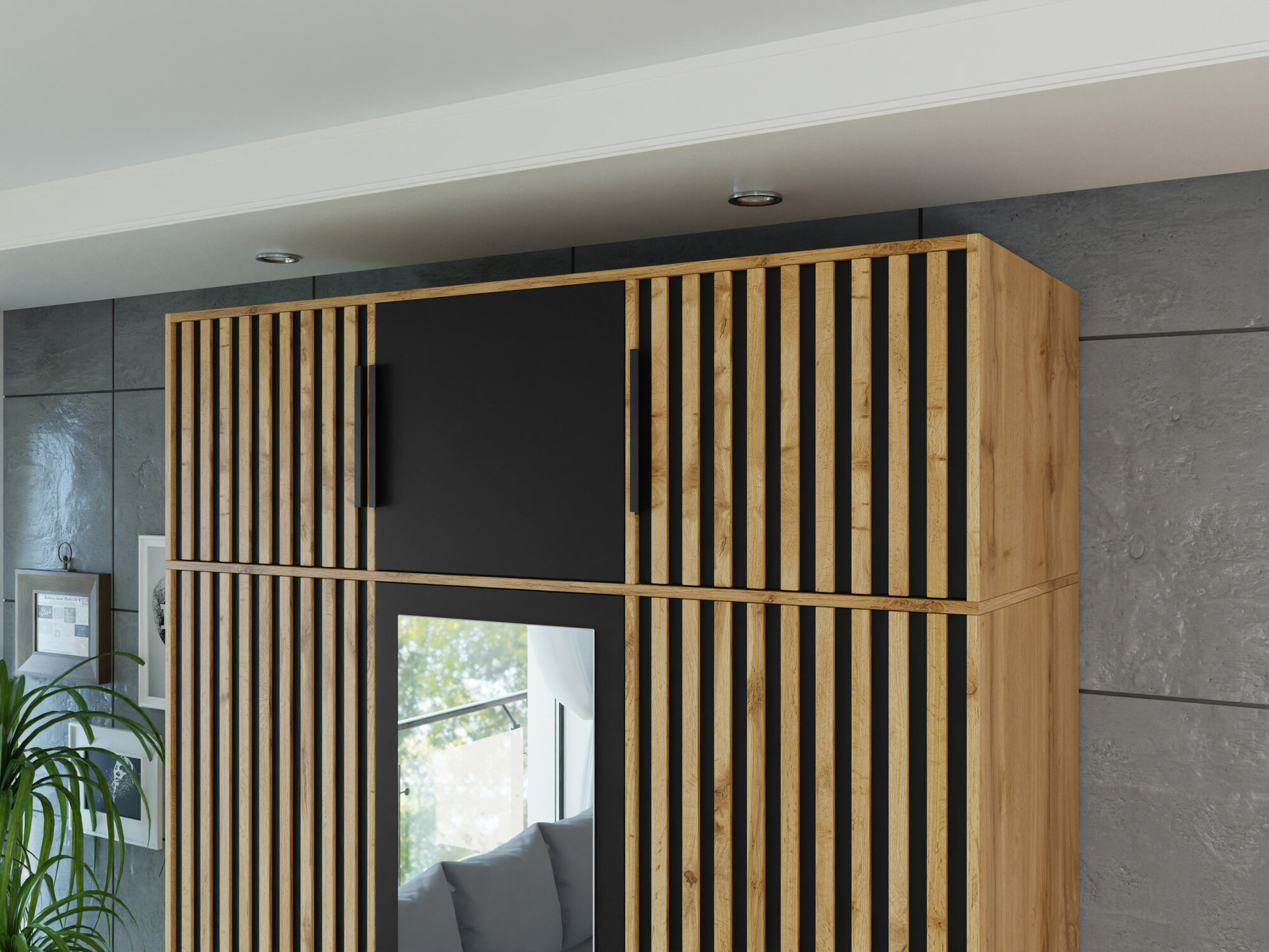 Ormarić Enolevo 105 (Hrast Votan + Crno)