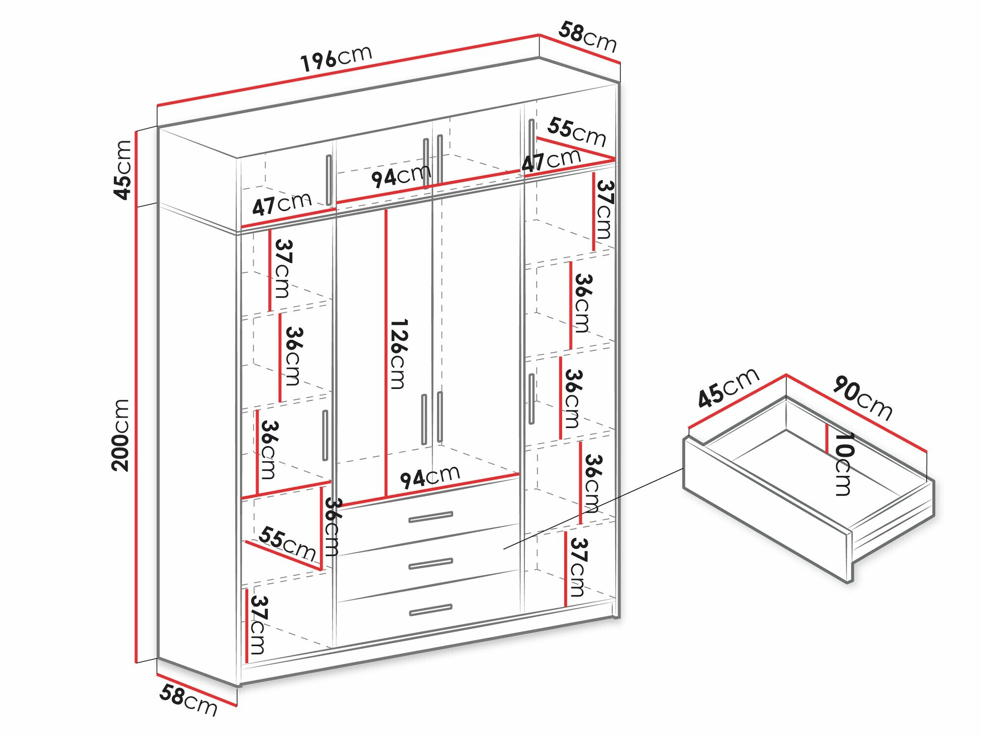 Ormar Enolevo 108 (Vellington hrast)