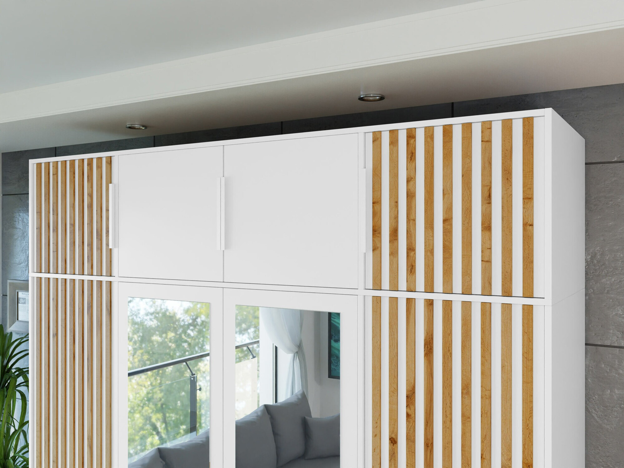 Ormarić Collis II (Belo + Hrast Votan)