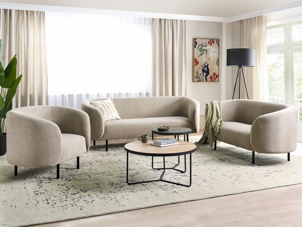 Set tapaciranog nameštaja Berwyn 2049 (Taupe + Crno)
