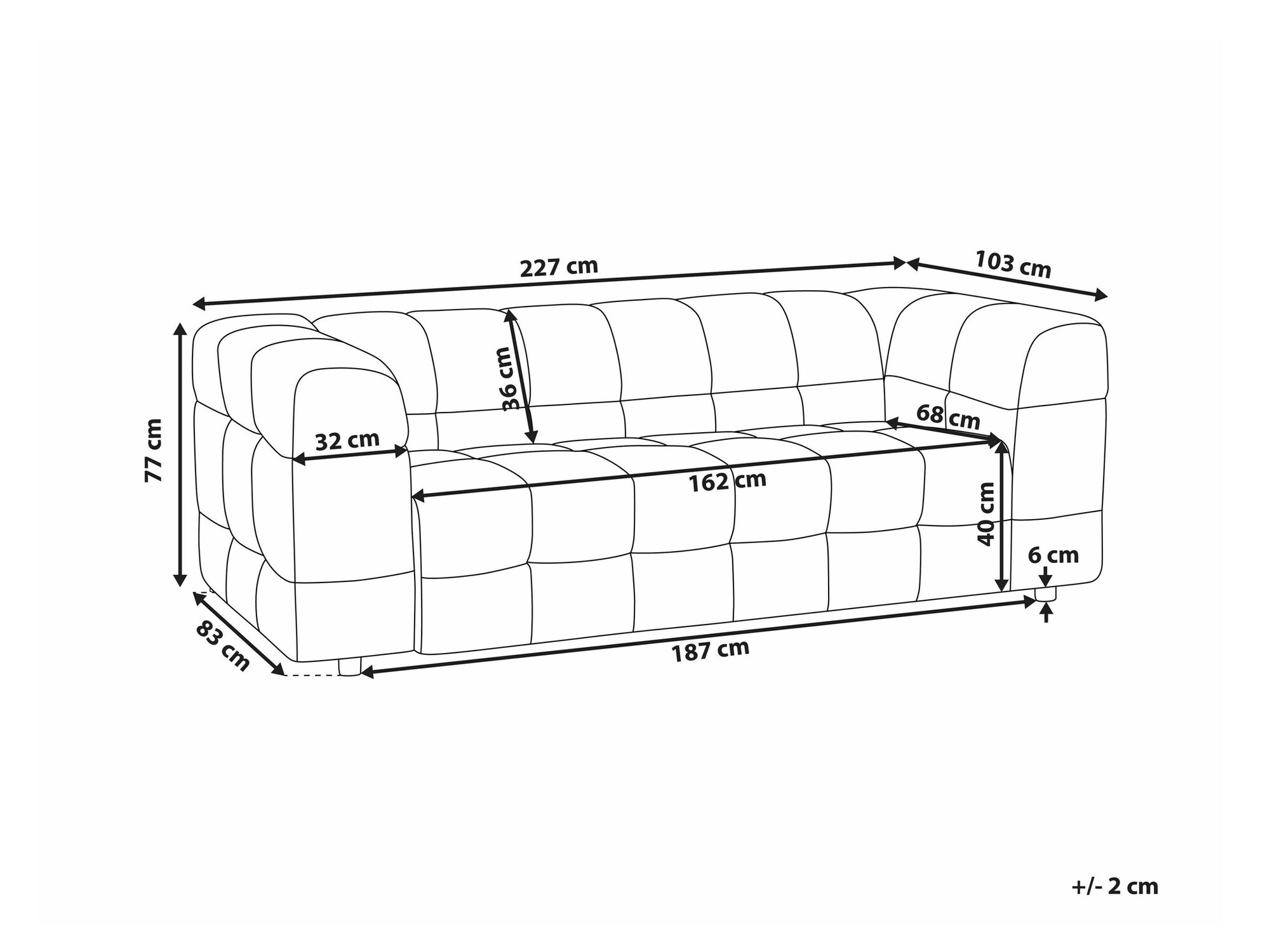 Sofa Berwyn 2051 (Sivo)