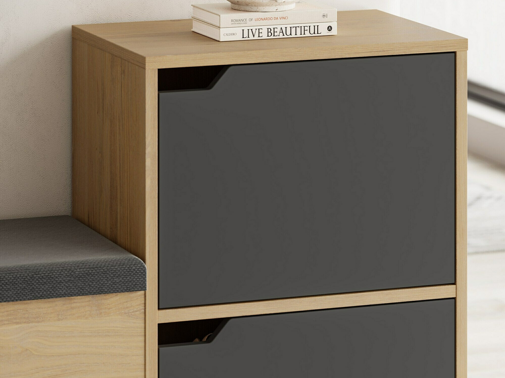 Cipelarnik Kailua 2150 (Antracit + Hrast)