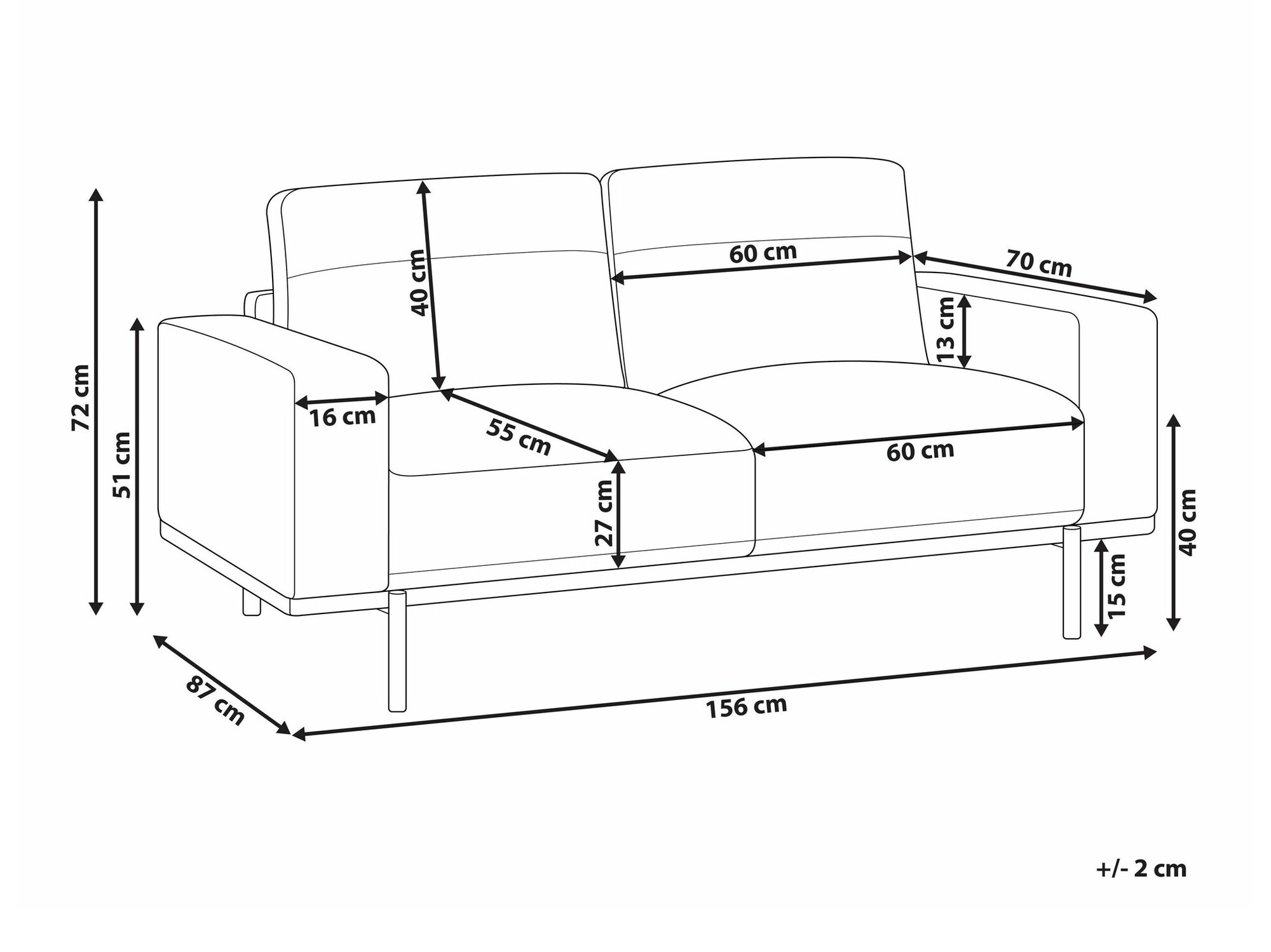 Sofa Berwyn 2066 (Smeđa)