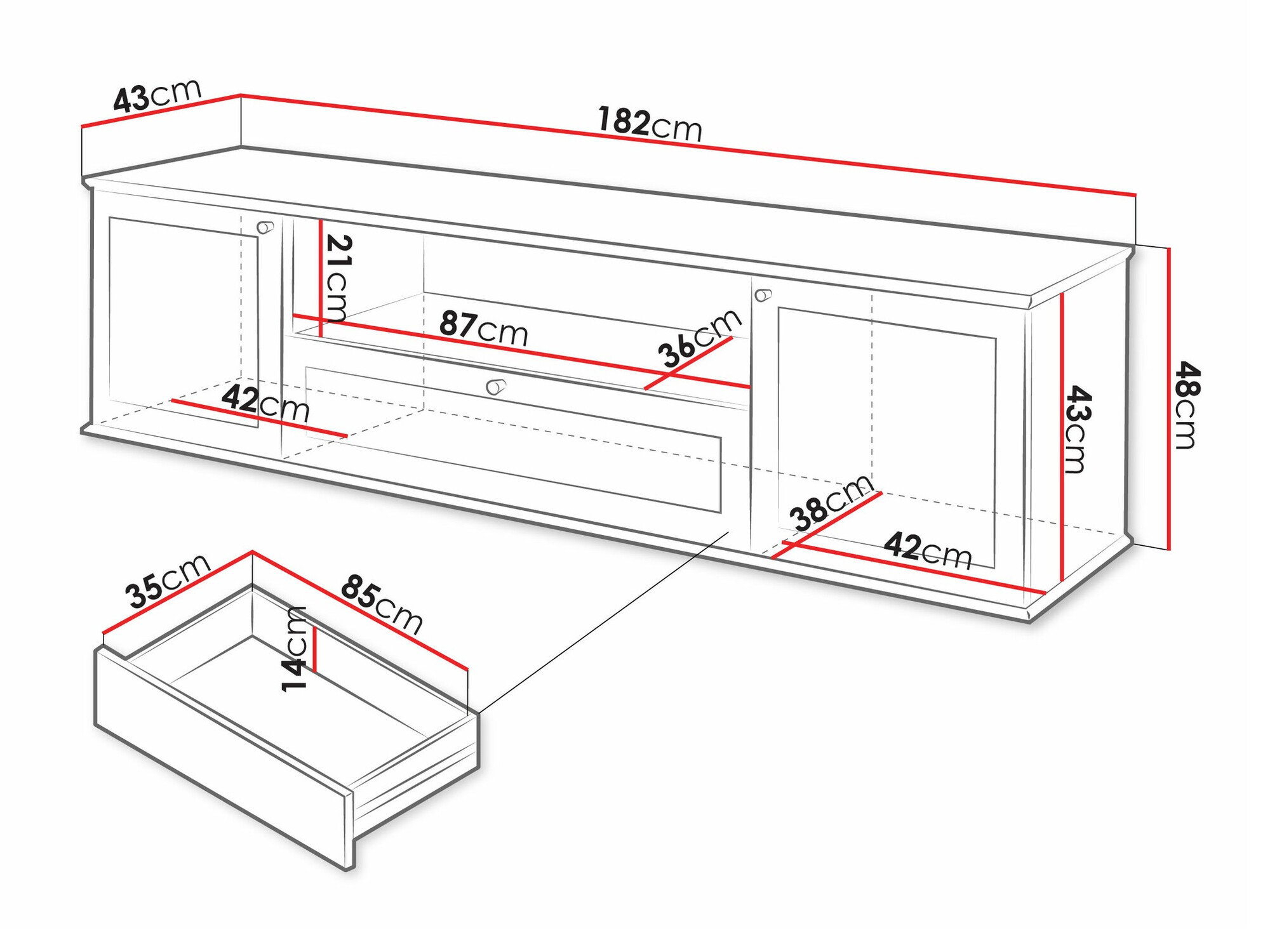 TV komoda Comfivo Custos