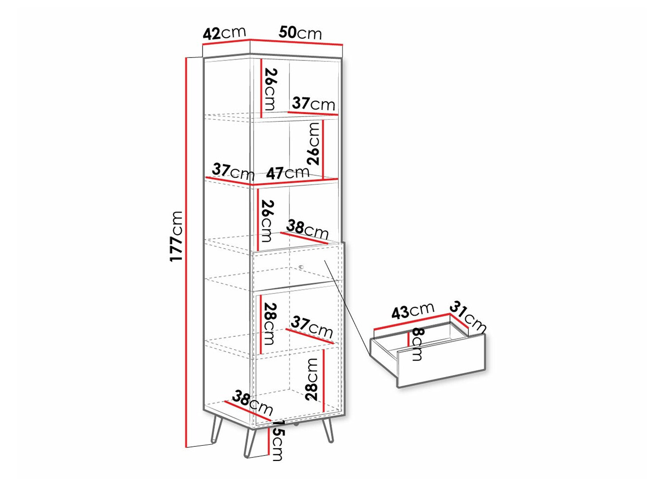 Polica Comfivo Nuromo 102 (Bež)