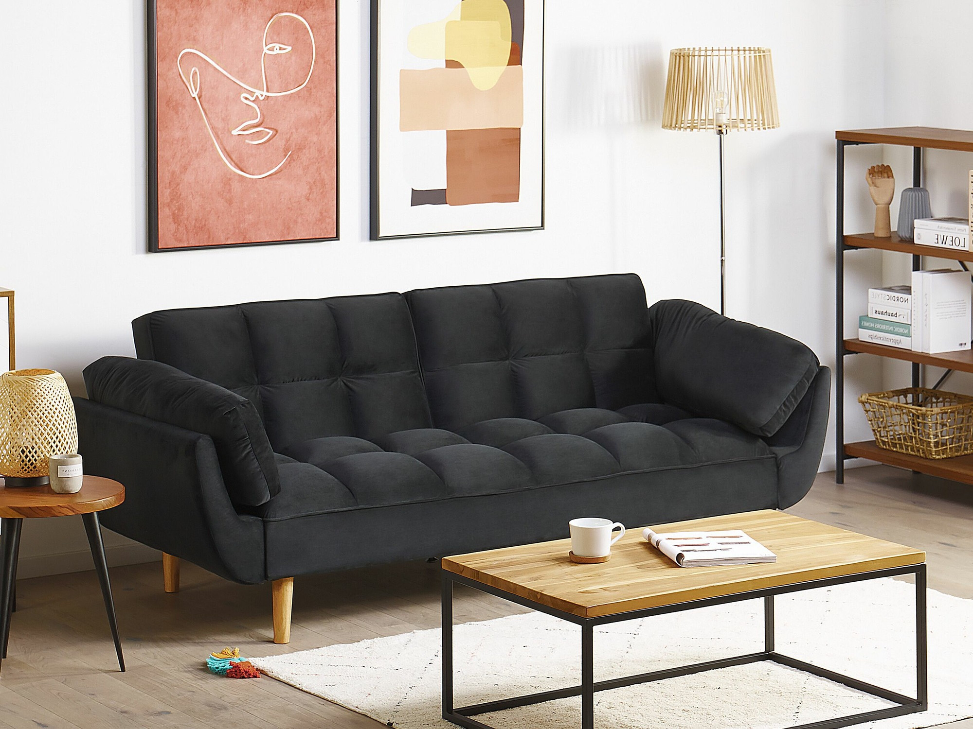 Sofa na razvlačenje Berwyn 2077 (Crno)