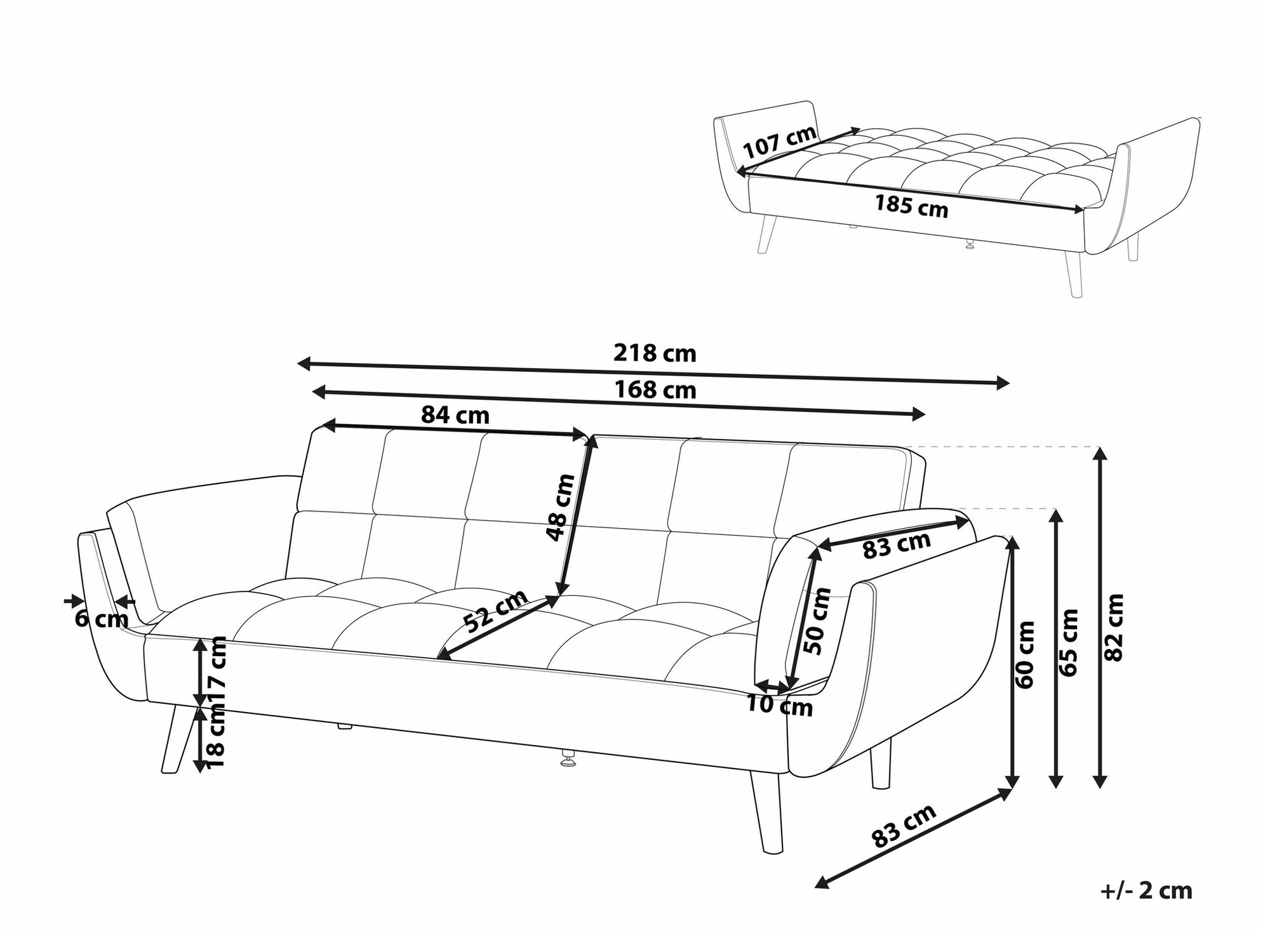 Sofa na razvlačenje Berwyn 2077 (Plava)