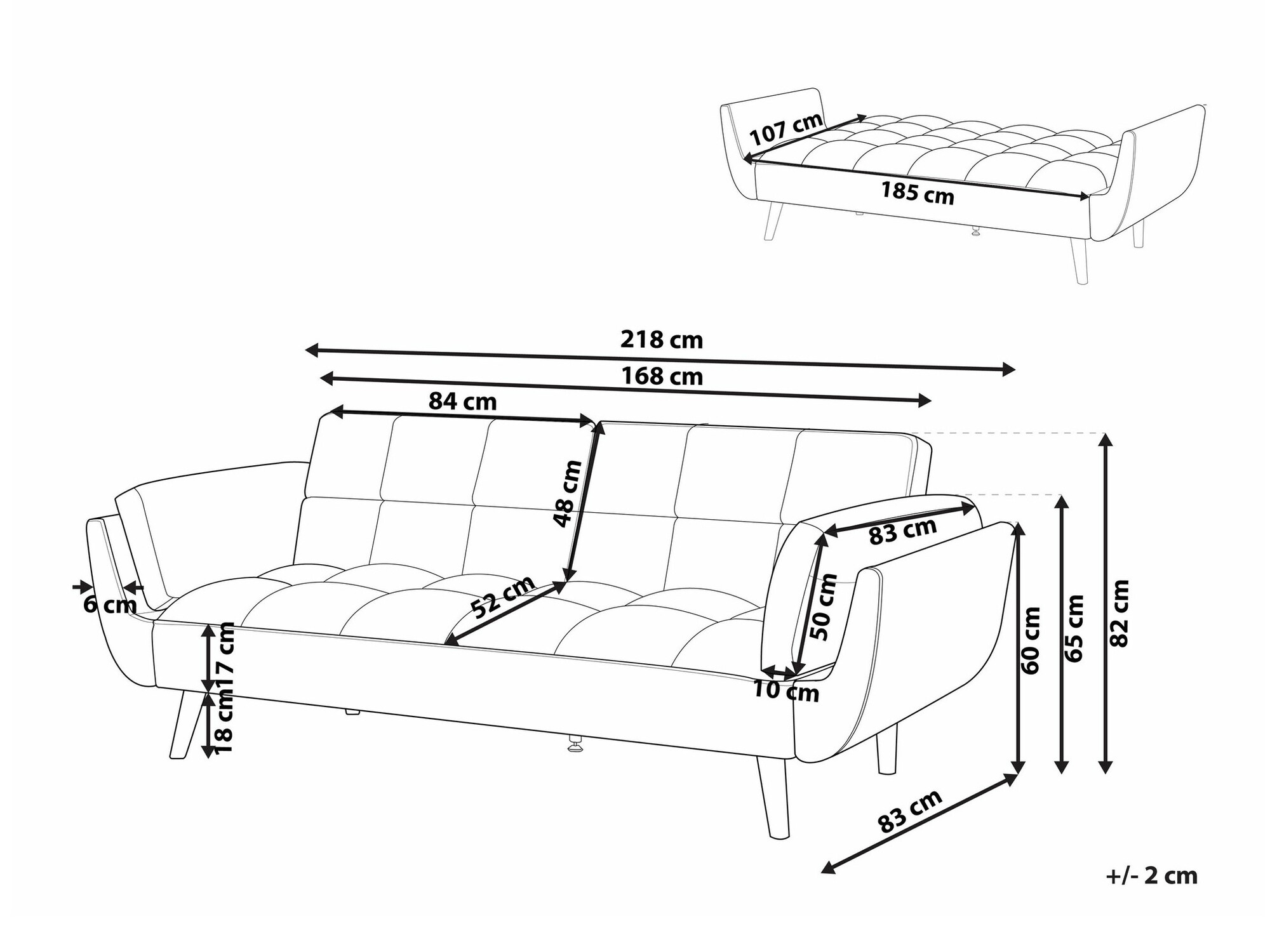 Sofa na razvlačenje Berwyn 2077 (Zelena)