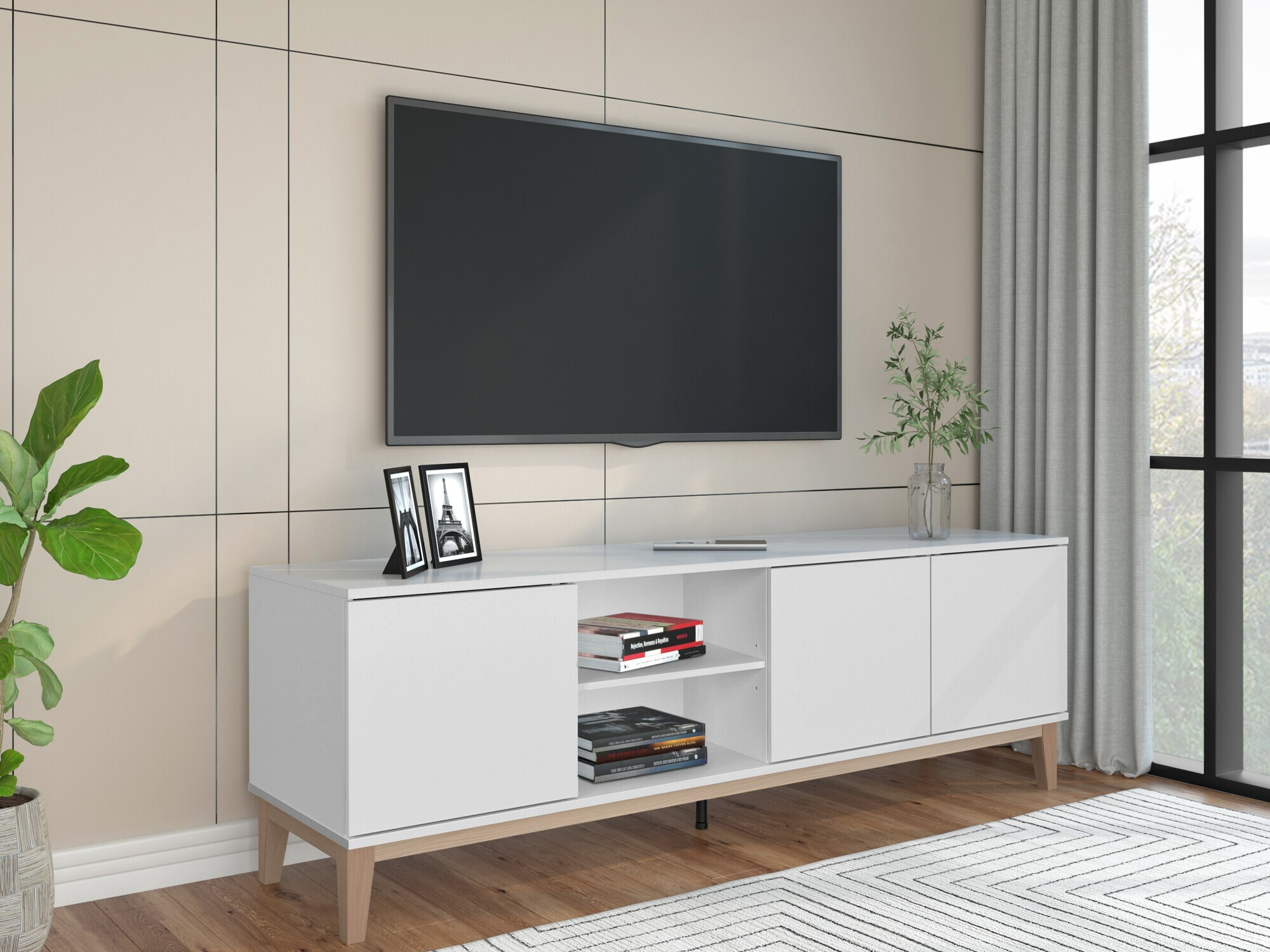 TV komoda Felmelo 104 (Belo)