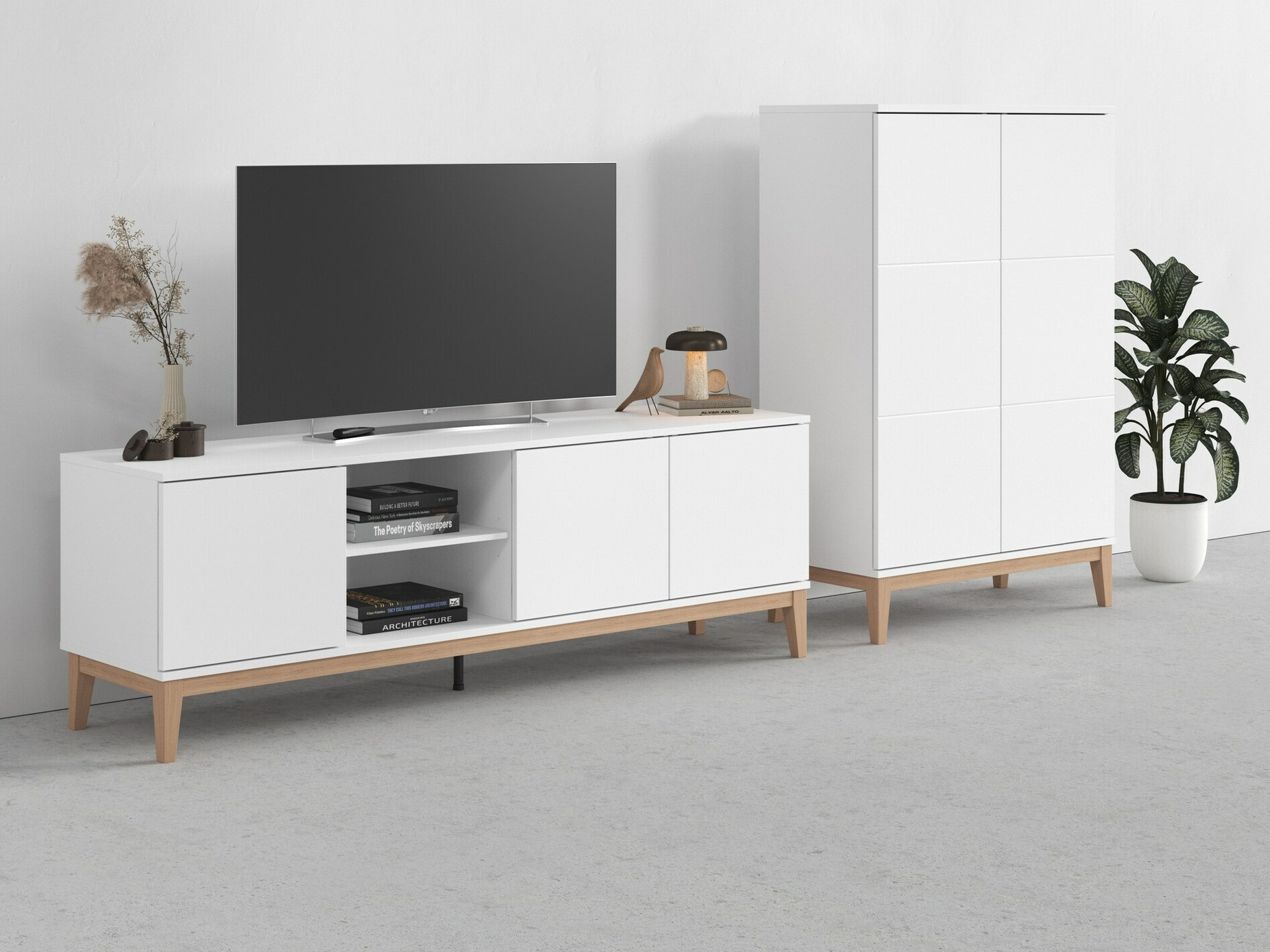 TV komoda Felmelo 104 (Belo)