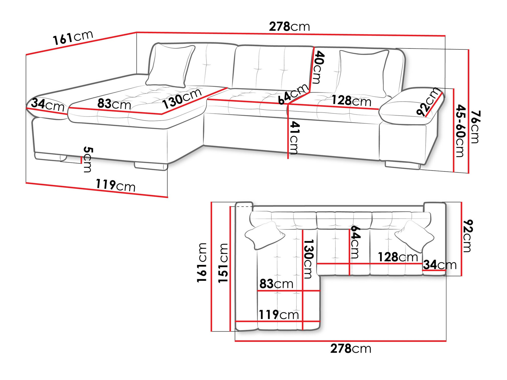 Ugaona sofa Comfivo 219 (Baloo 2074)