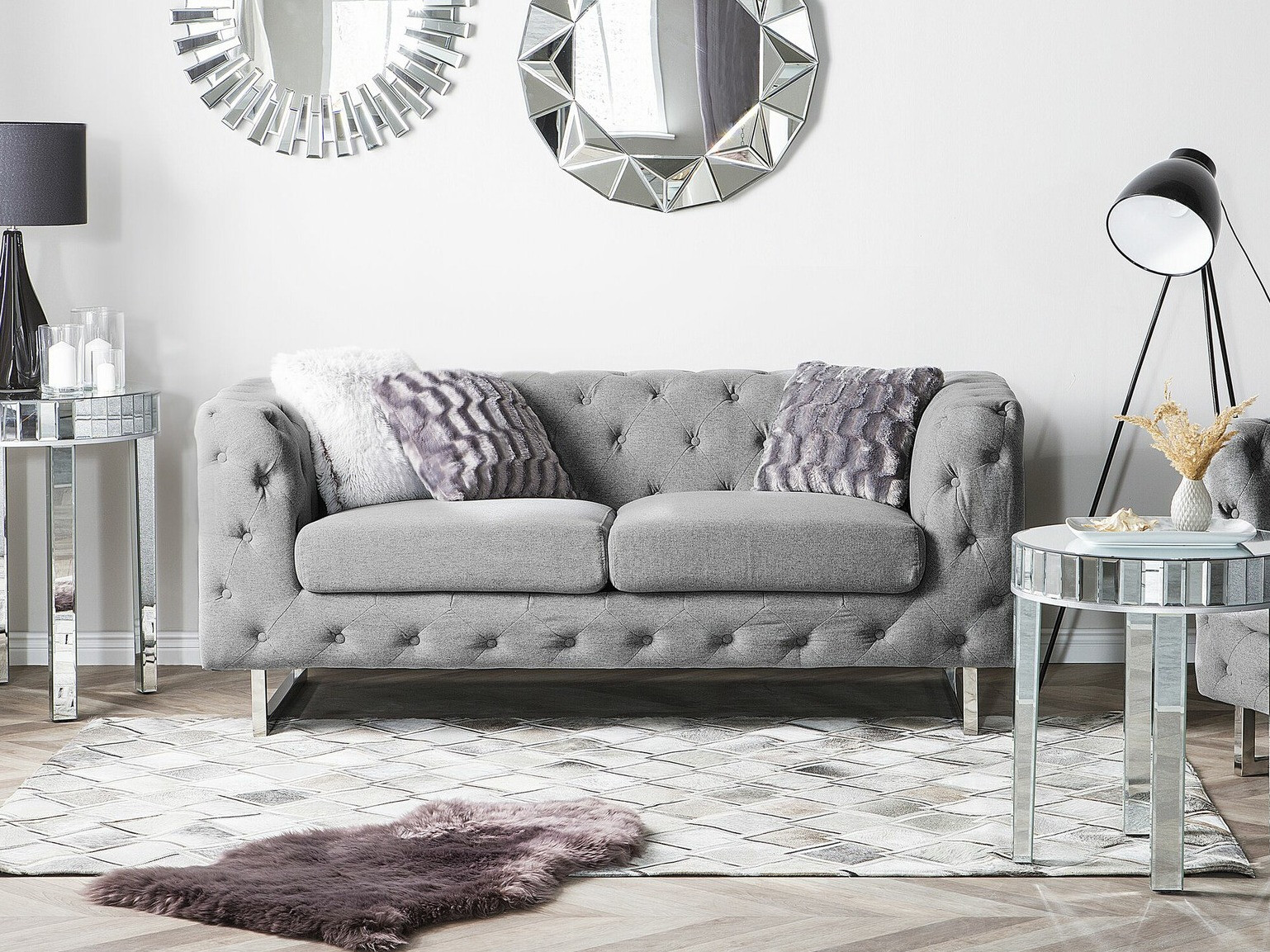 Česterfild sofa Berwyn 2090 (Sivo)