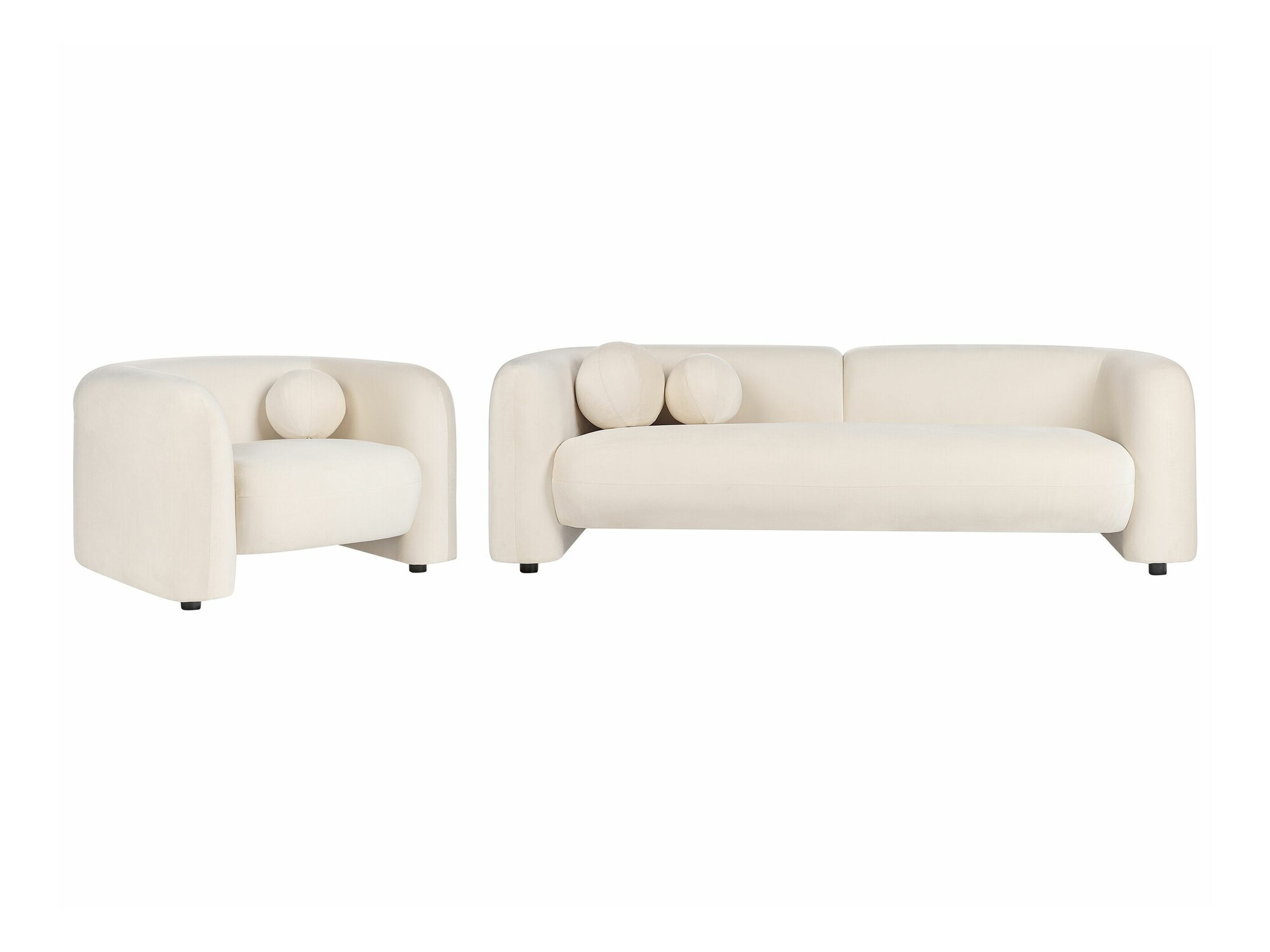 Set tapaciranog nameštaja Veselme 104 (Belo)