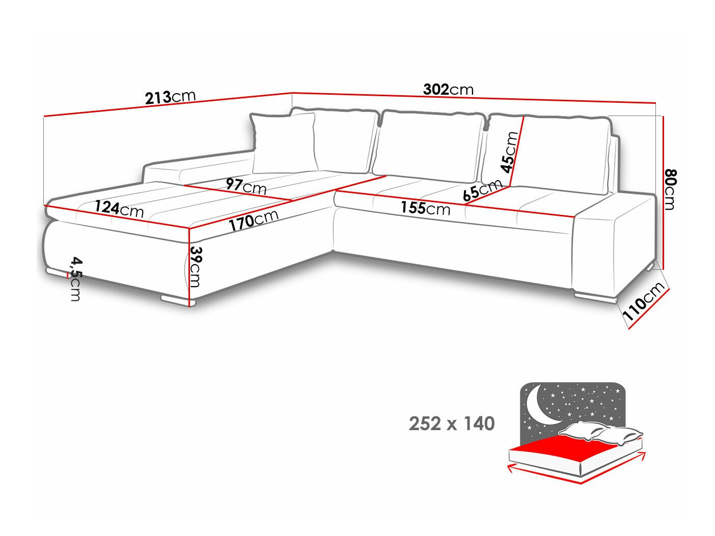 Ugaona sofa Comfivo 147 (Baloo 2073)