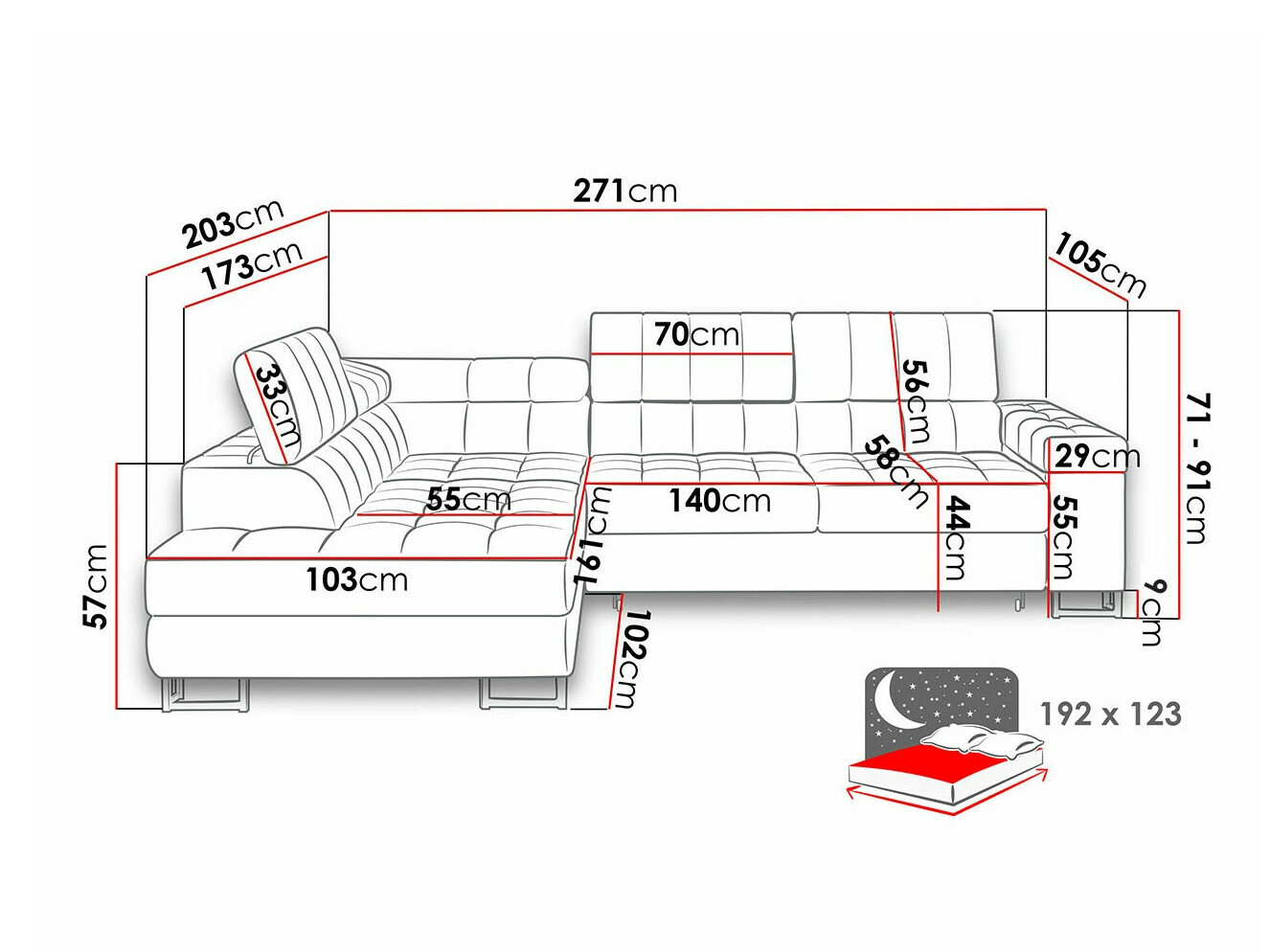 Ugaona sofa Comfivo 247 (Abriamo 03)