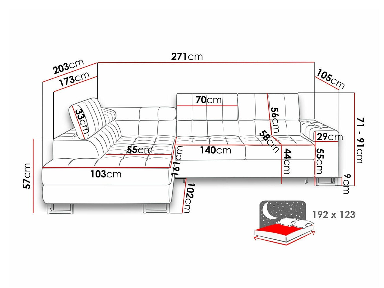 Ugaona sofa Comfivo 247 (Abriamo 03)