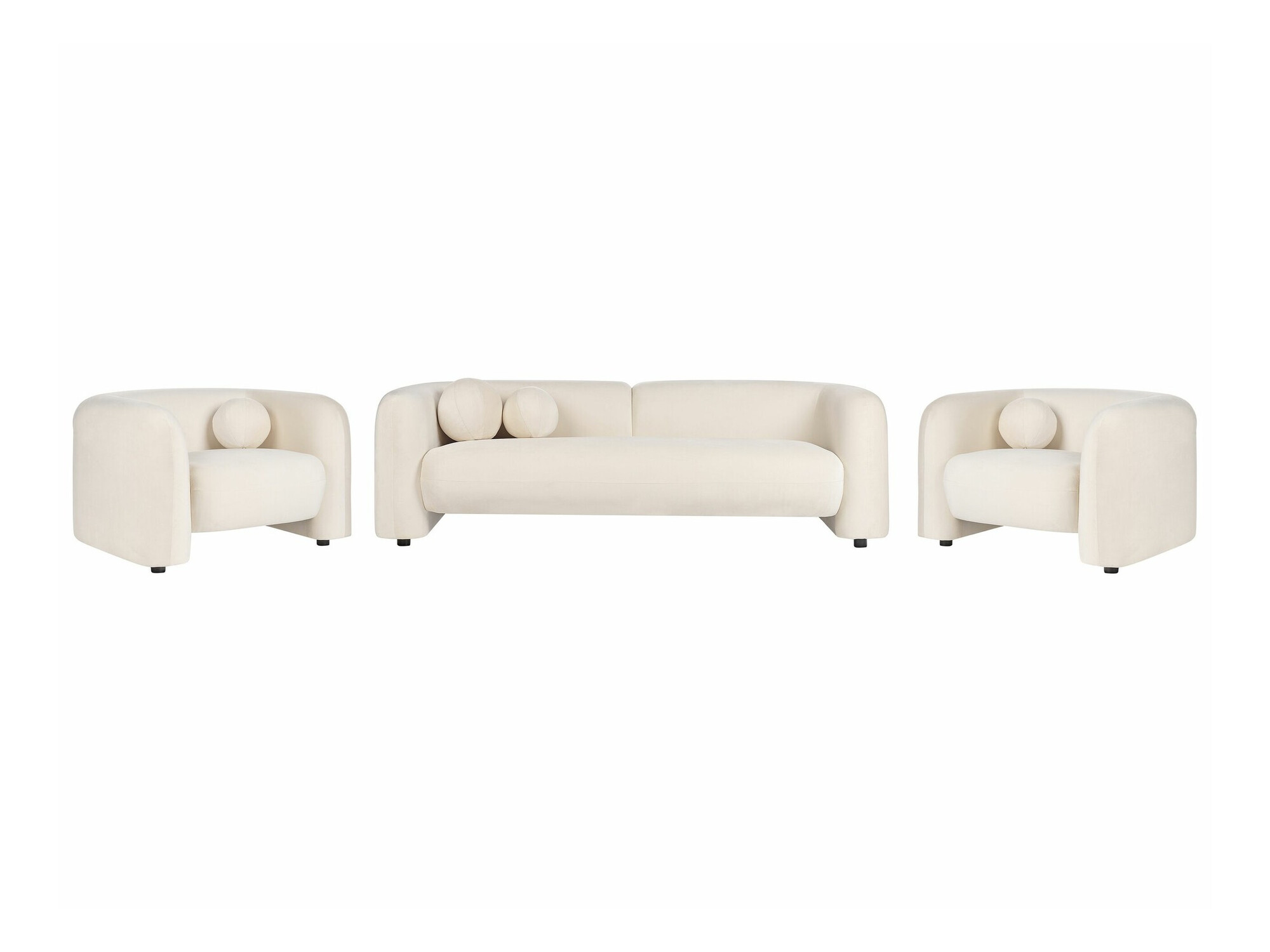 Set tapaciranog nameštaja Veselme 106 (Belo)