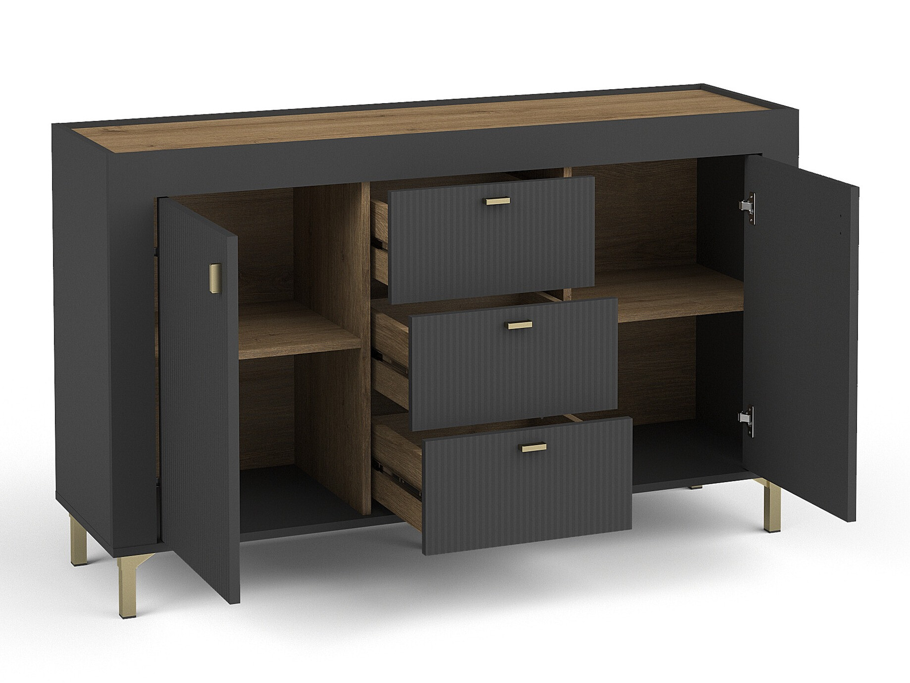 Komoda Mormavu 103 (Mat crna)