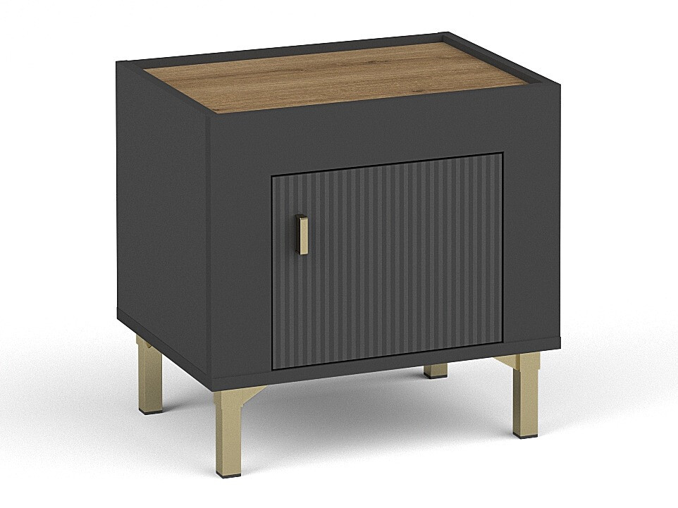 Noćni ormarić Mormavu 109 (Mat crna)