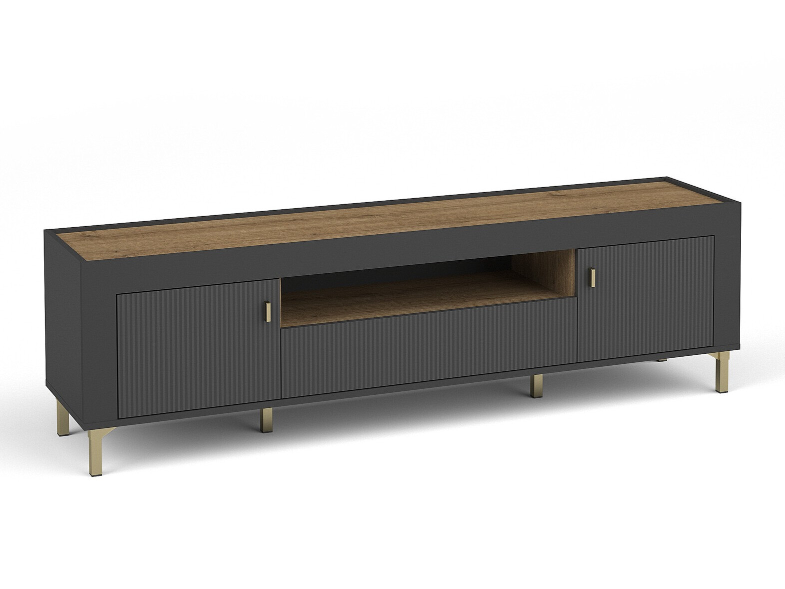 TV komoda Mormavu 106 (Mat crna)