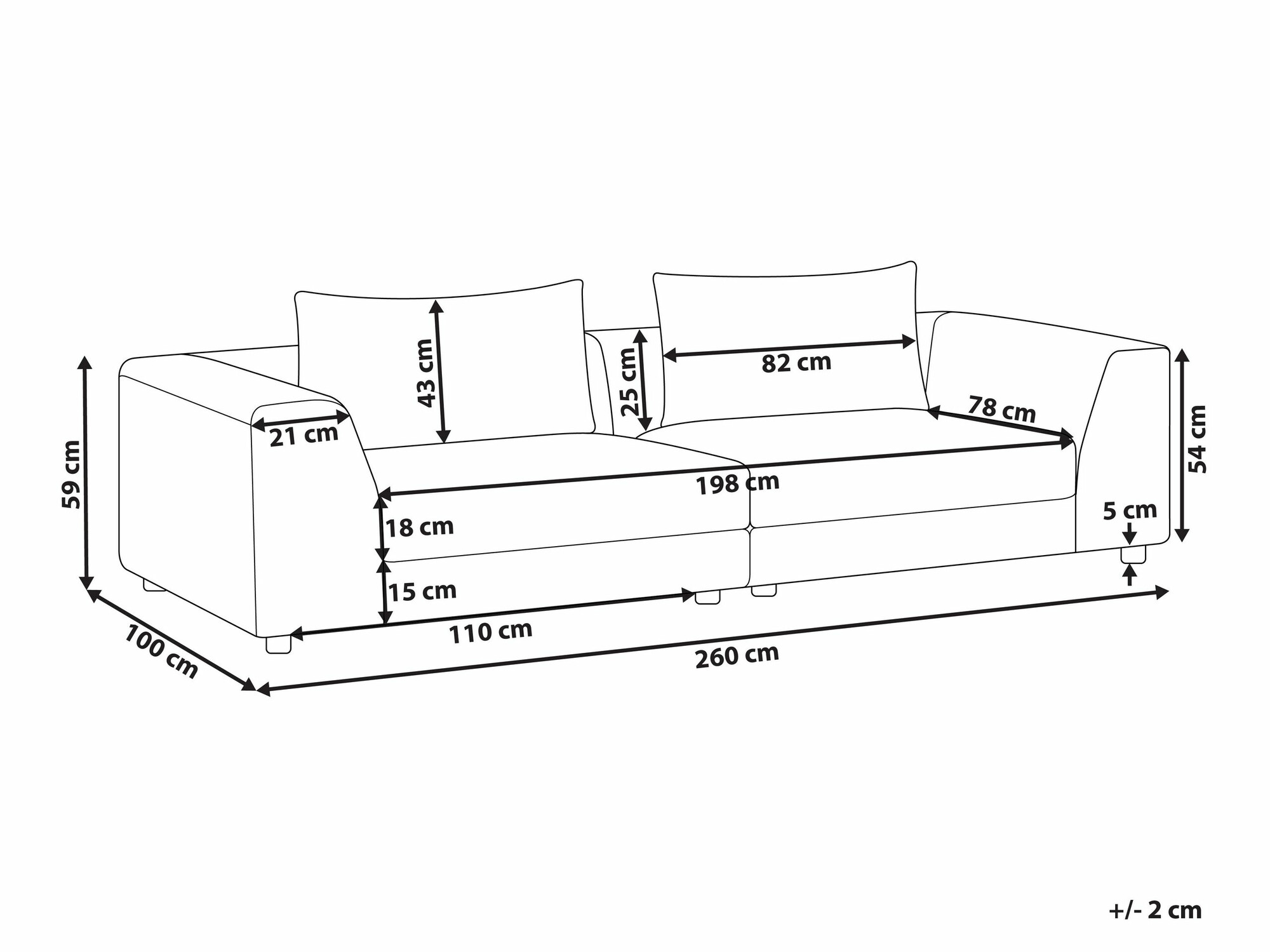 Sofa Berwyn 2134 (Sivo)