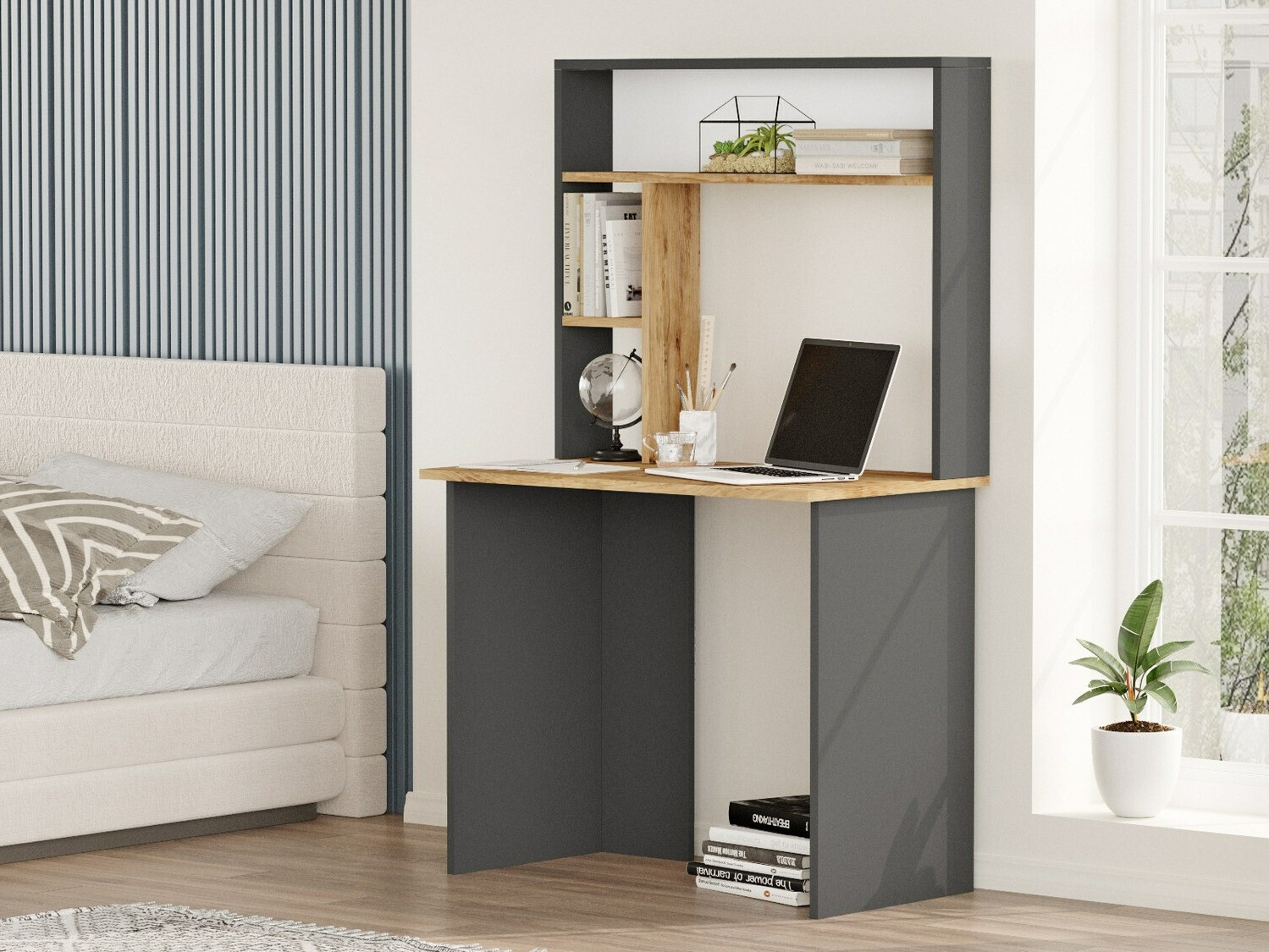 Kancelarijski sto Asheboro 117 (Antracit + Bor)