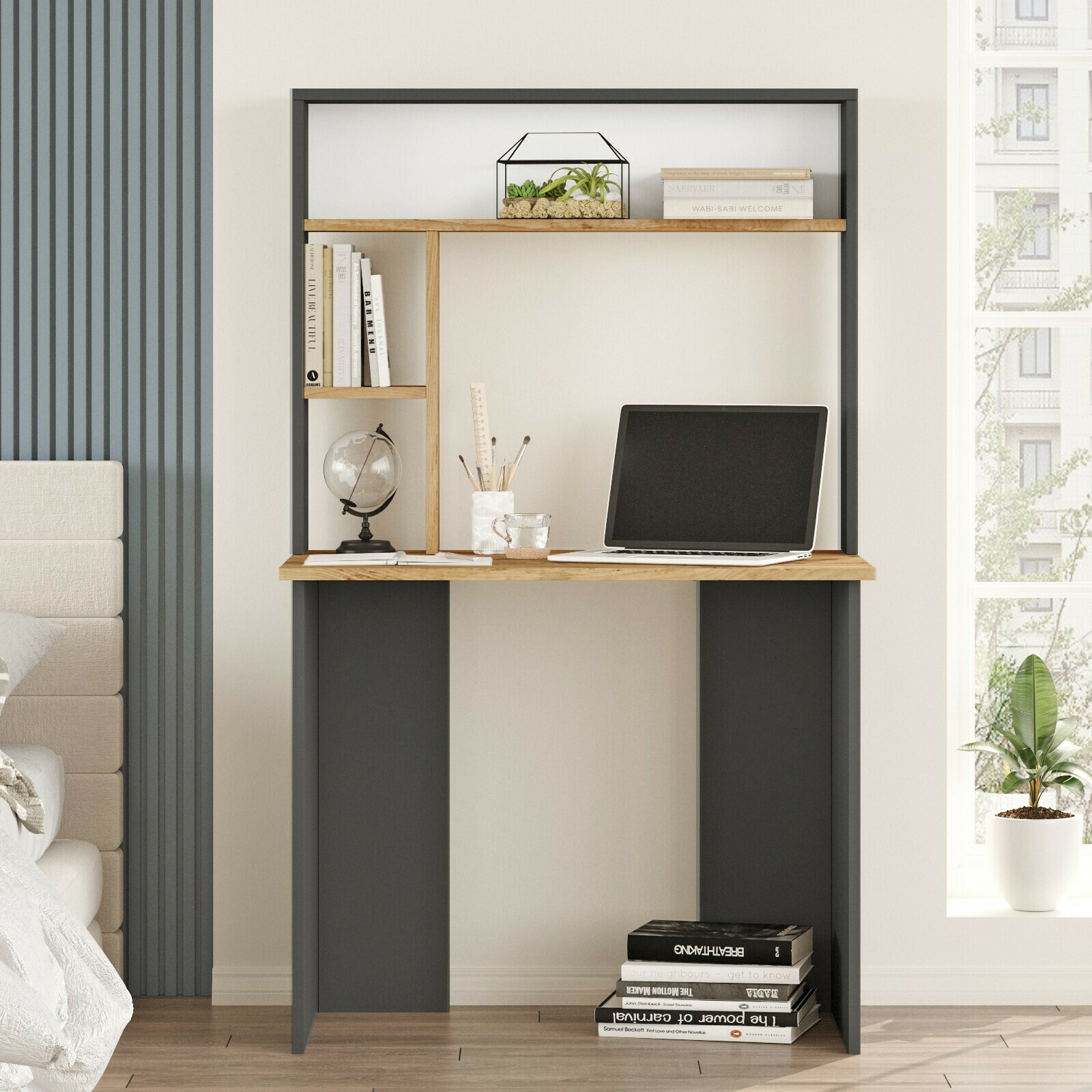Kancelarijski sto Asheboro 117 (Antracit + Bor)